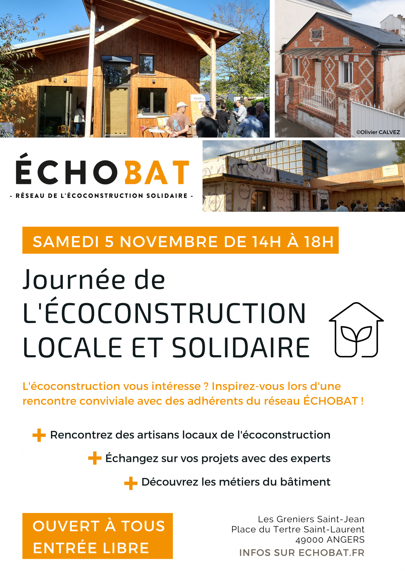 Affiche Journée de l'Ecoconstruction Solidaire 5 novembre à Angers