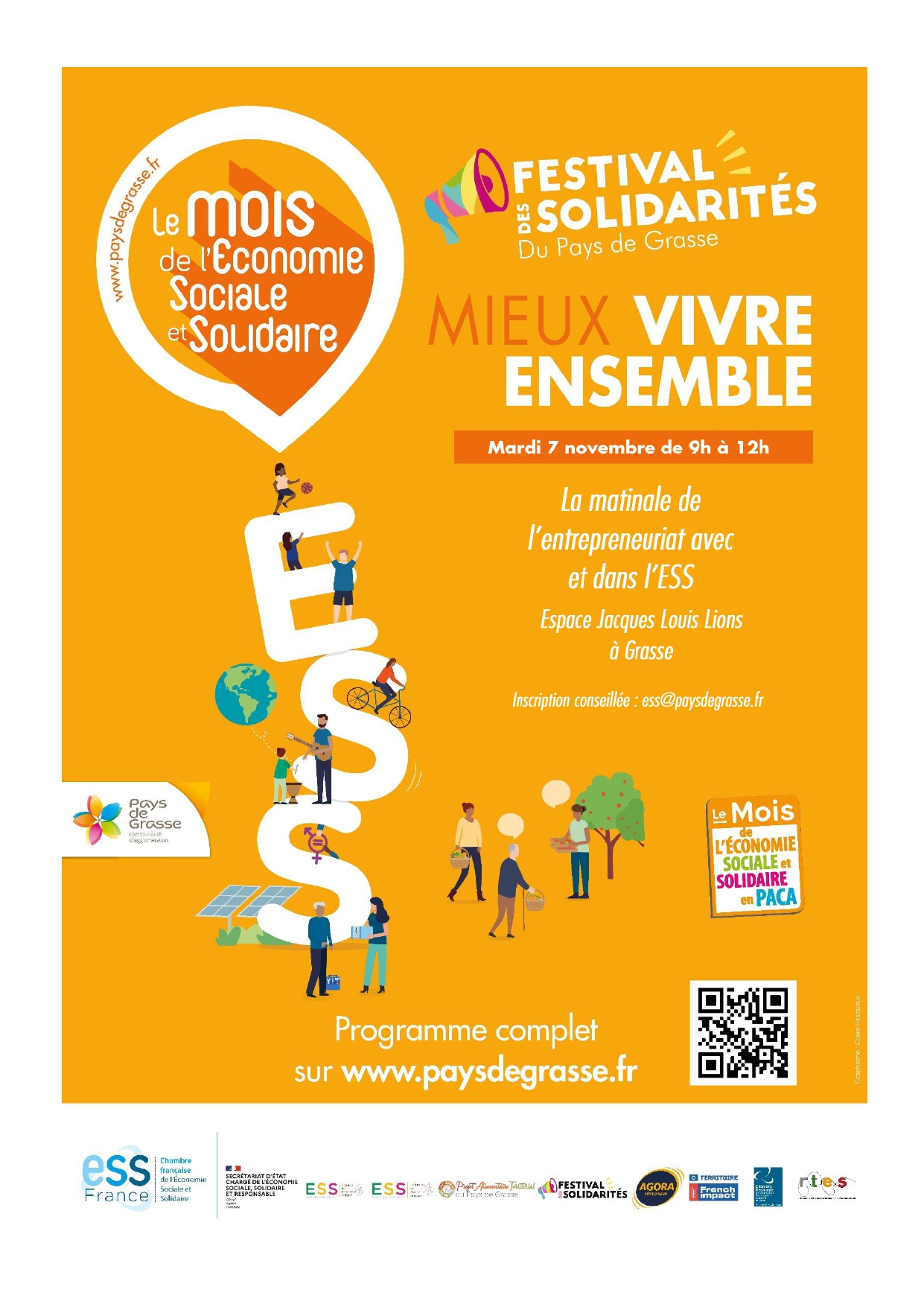 La matinale de l'entrepreneuriat avec et dans l'ESS - mardi 7 novembre de 9h à 12h La matinale de l'entrepreneuriat avec et dans l'ESS - mardi 7 novembre de 9h à 12h - Espace Jacques Louis Lions - Grasse
