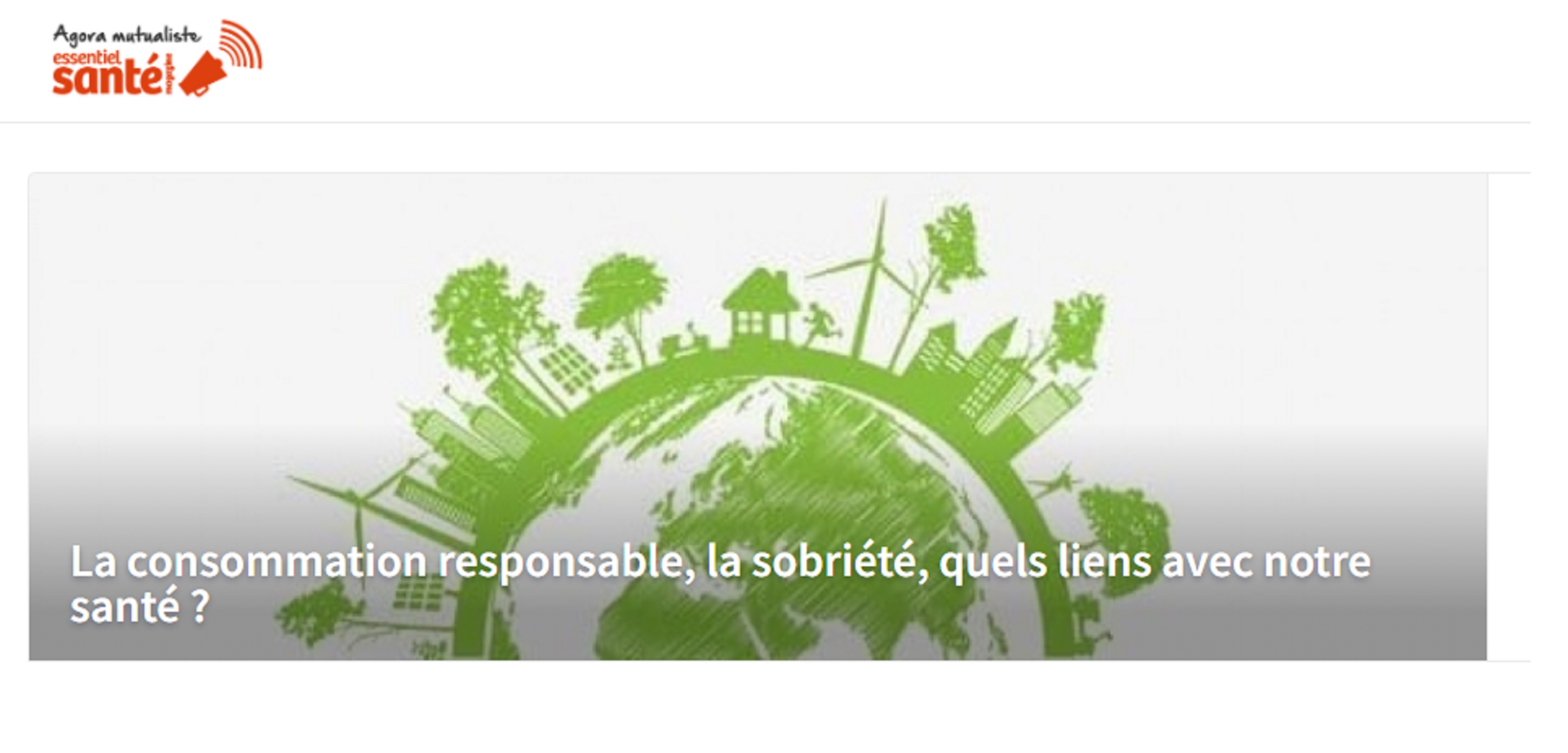 Agora consommation responsable et santé Agora mutualiste consommation responsable et santé