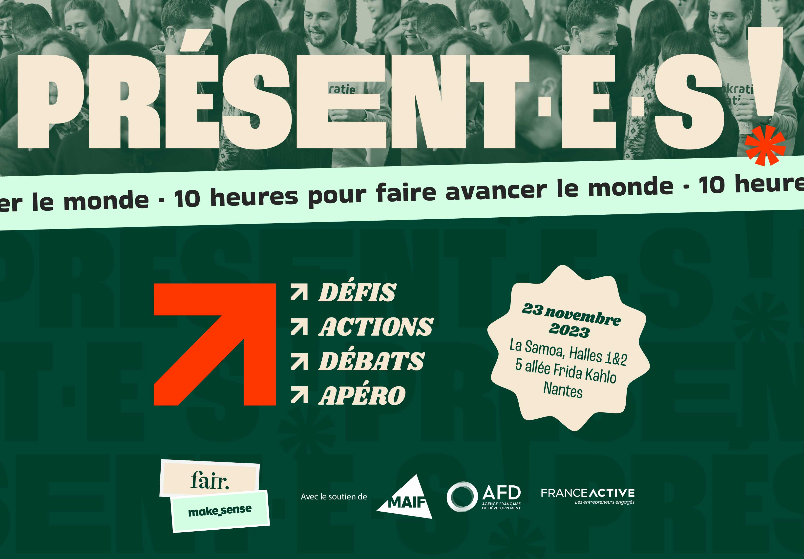 Present.e.s l'affiche