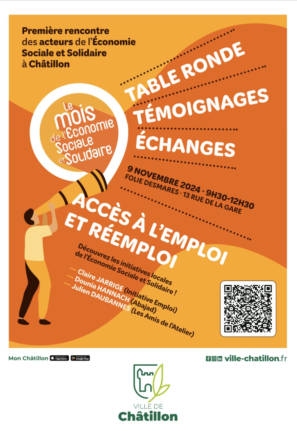 Table ronde accès à l'emploi et au réemploi - rencontre ESS Châtillon 2024 Table ronde accès à l'emploi et au réemploi - rencontre ESS Châtillon 2024