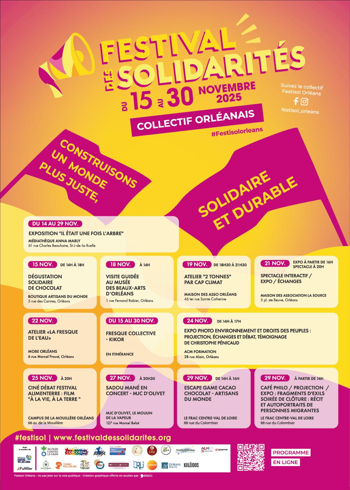 FESTIVAL DES SOLIDARITĂS Le programme du Festisol