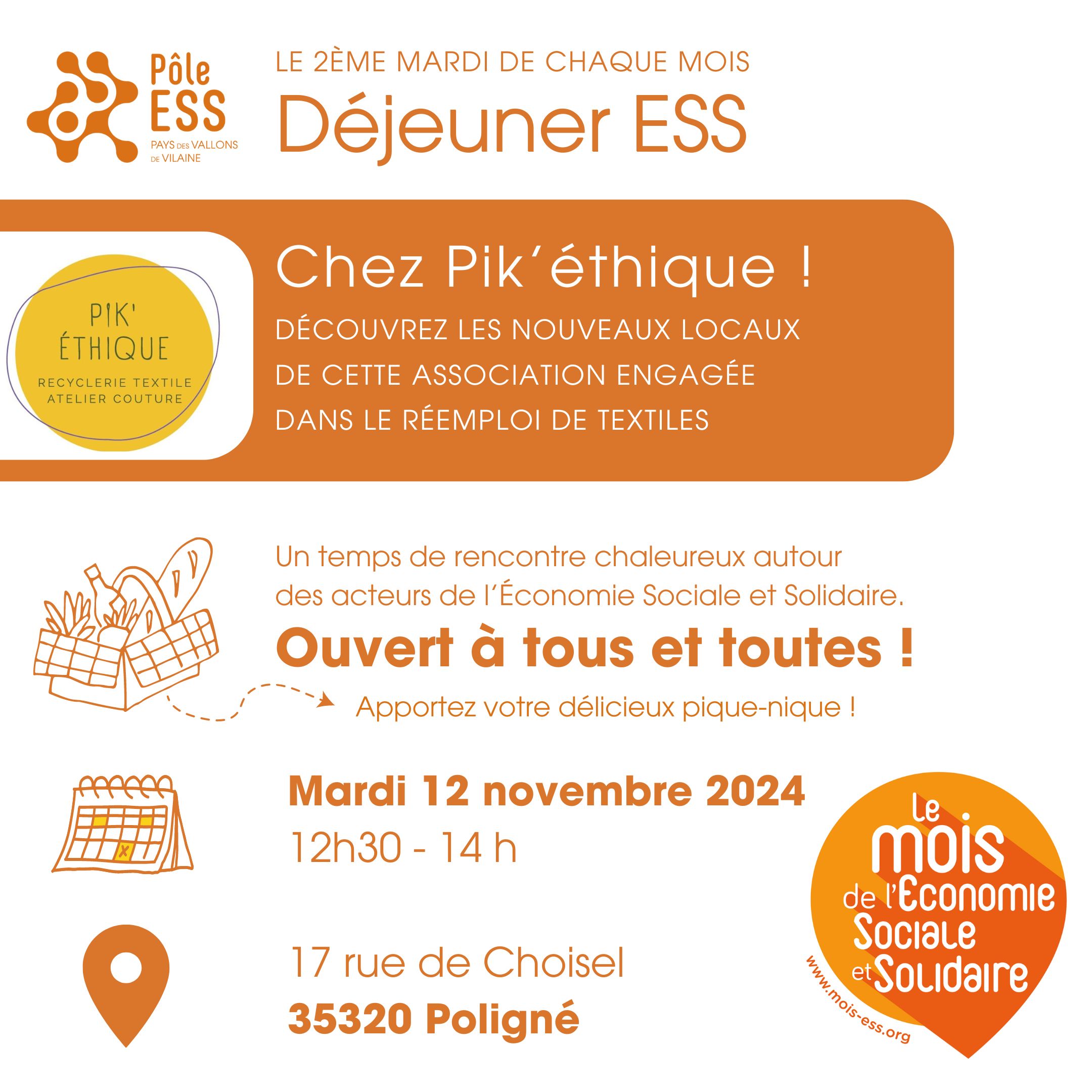 Déjeuner ESS chez Pik'éthique Déjeuner ESS chez Pik'éthique