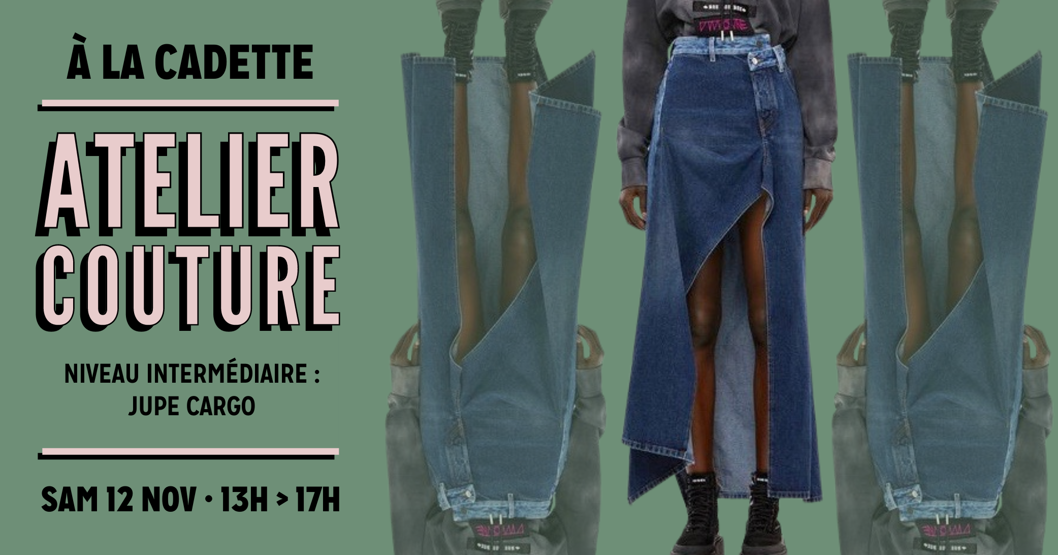 ATELIER COUTURE intermédiaire Jupe Cargo à La Cadette