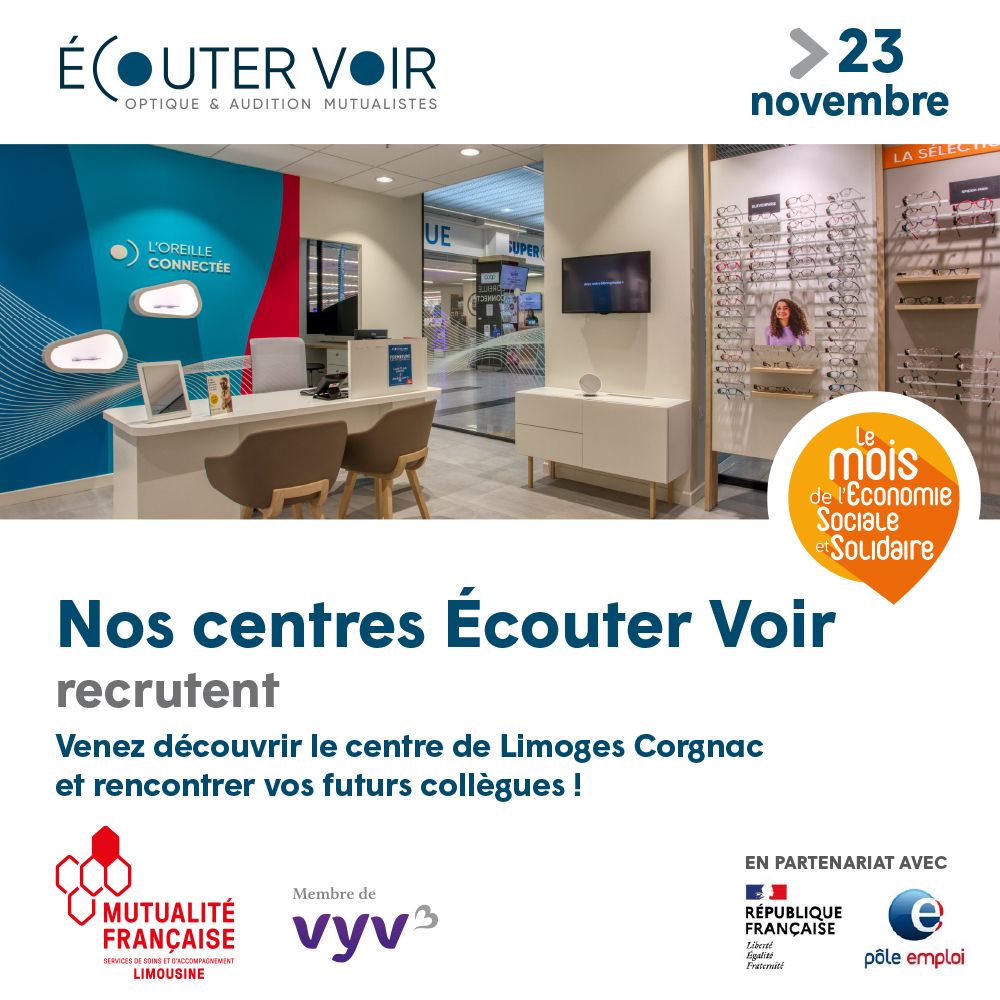 Nos centres Ecouter Voir recrutent. Venez rencontrer vos futurs collègues !
