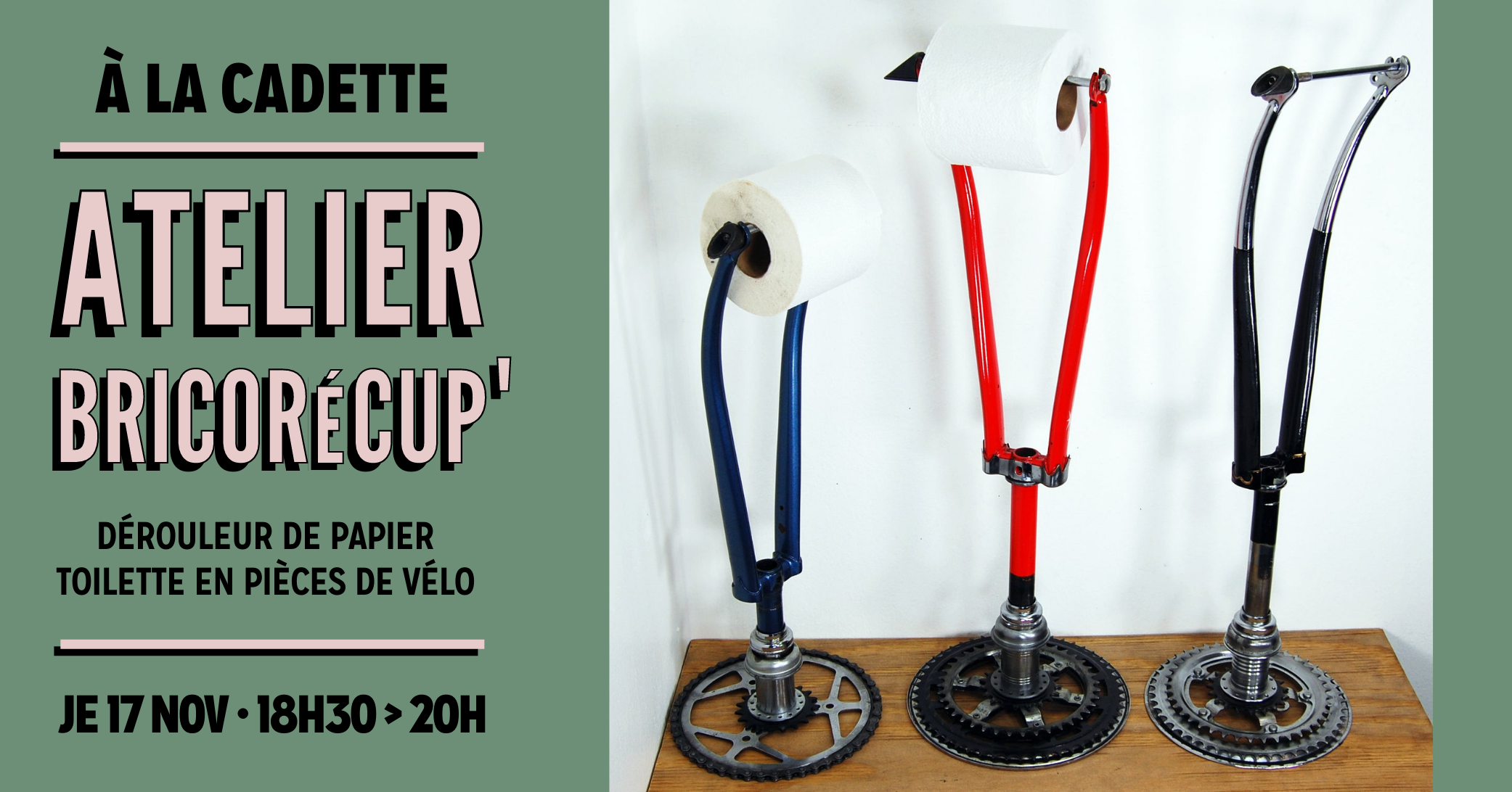 ATELIER BRICORÉCUP’ Dérouleur de papier toilette