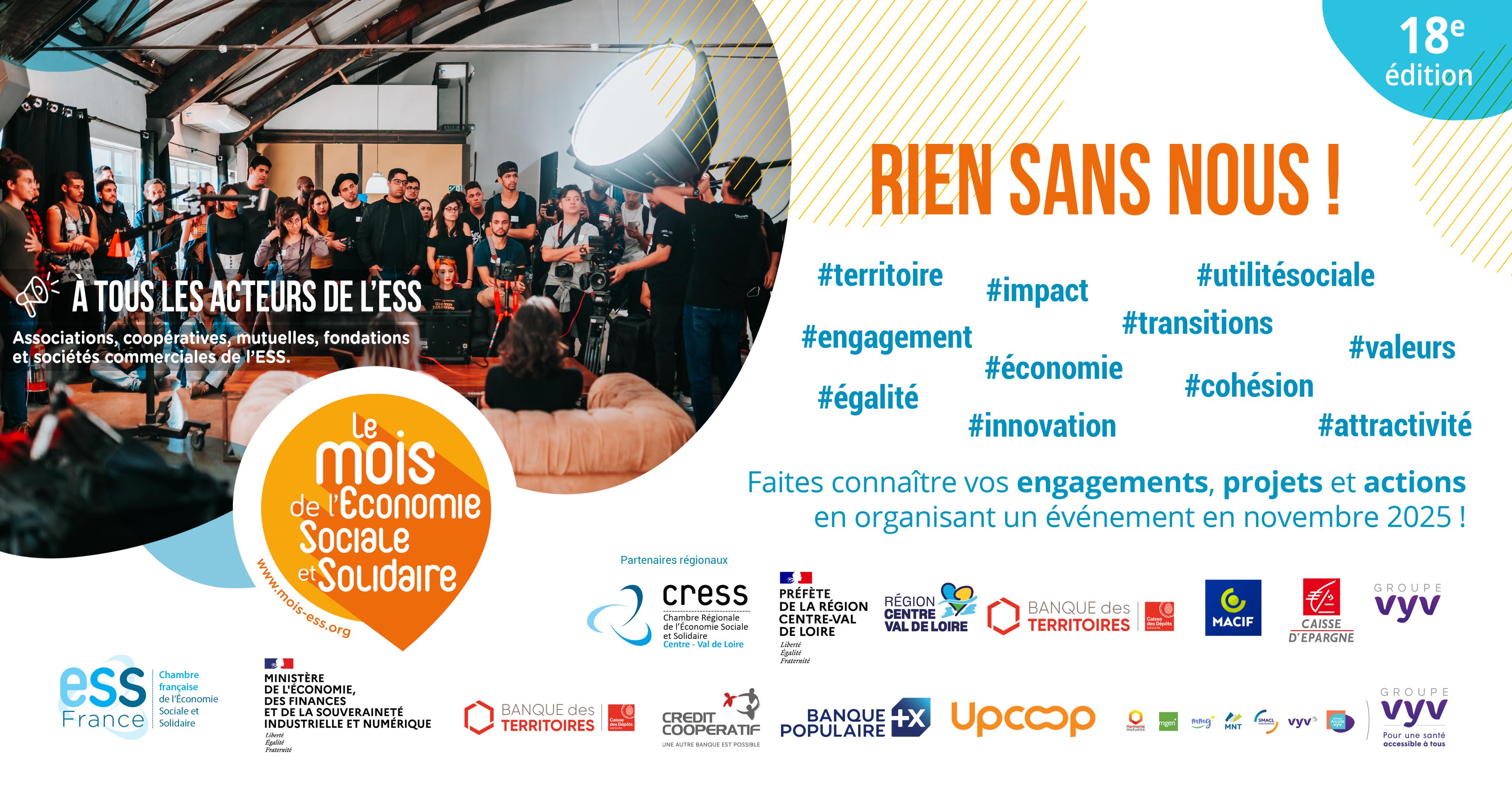 Visuel du Mois de l'ESS 2025 : Rien Sans Nous !