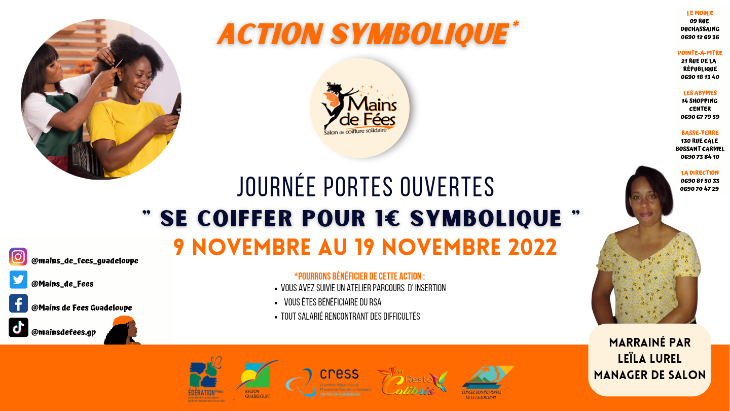 Flyers se coiffer pour 1€ symbolique