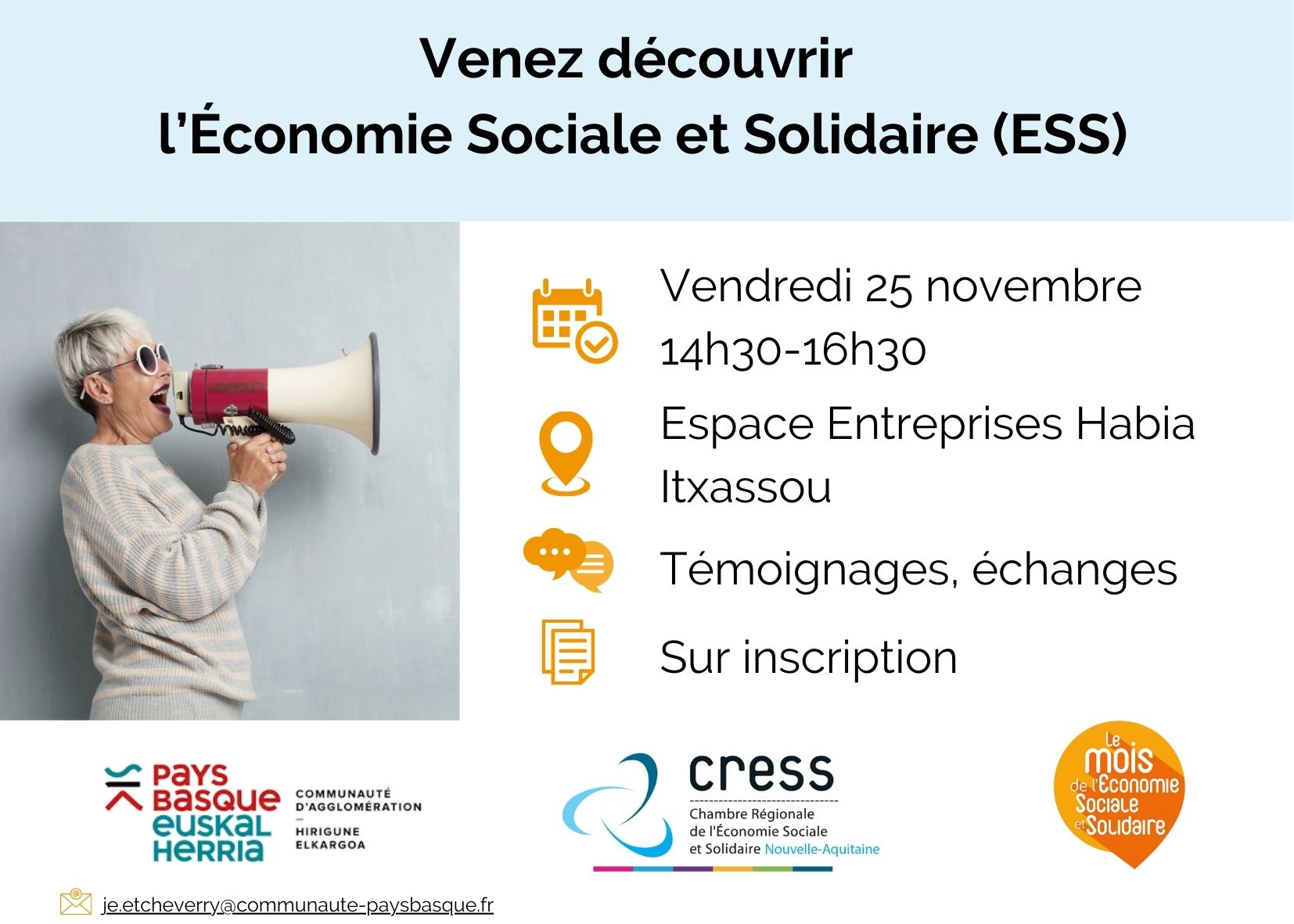 vendredi 25/11 de 14h30 à 16h30