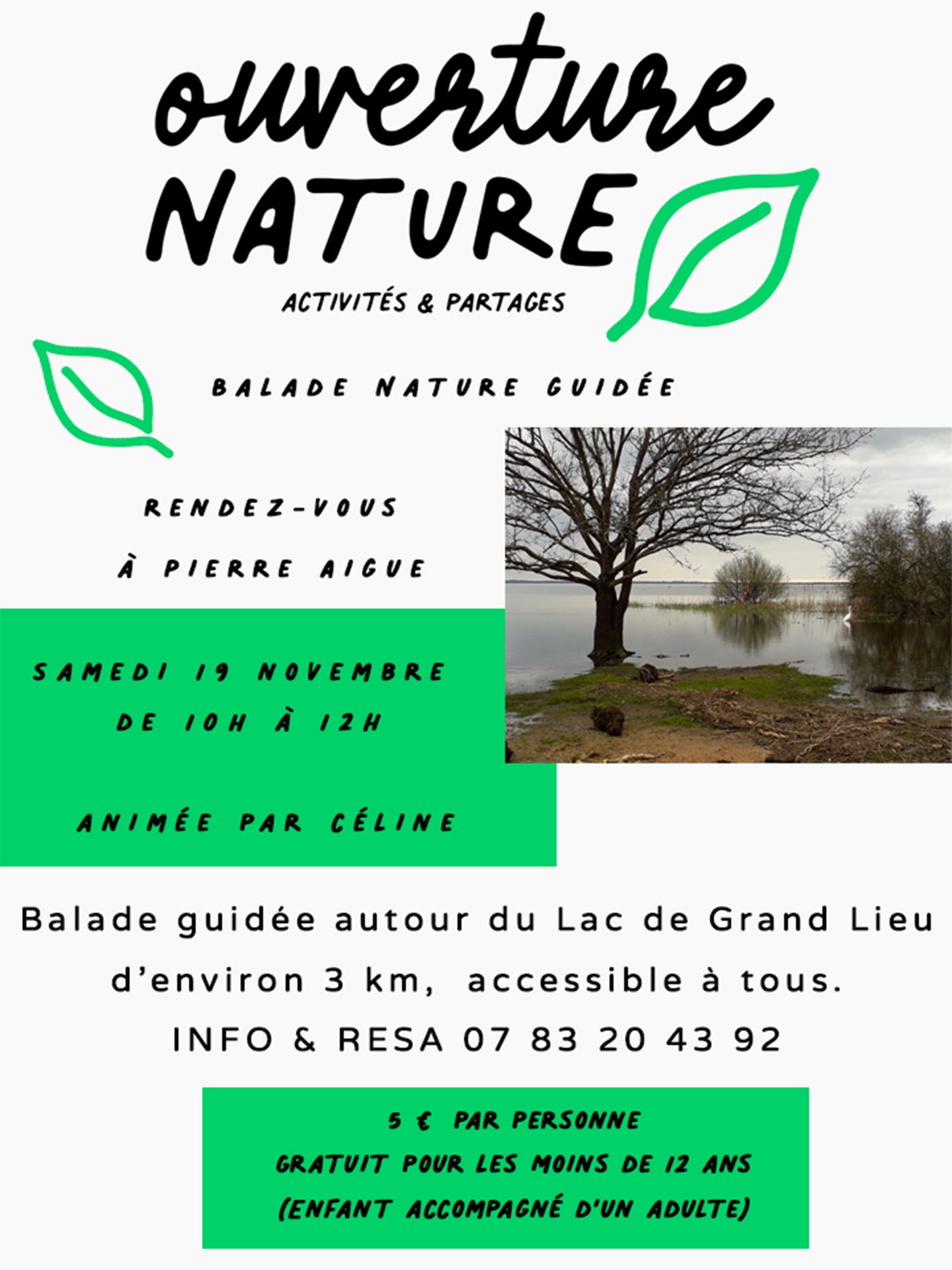 Balade Nature Guidée Balade Nature Guidée sur les rives du Lac de Grand Lieu