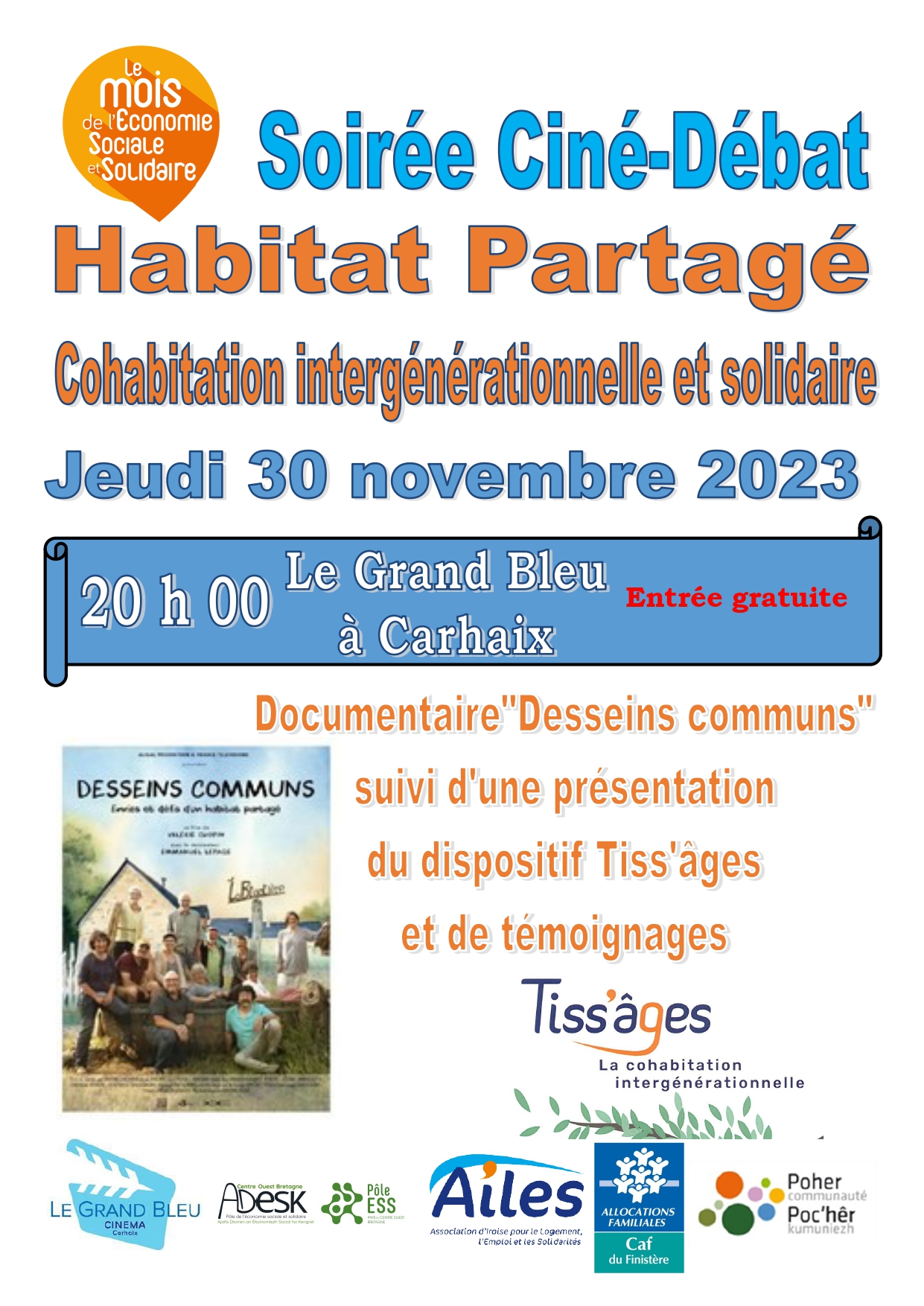 Soirée Ciné débat "Habitats partagés" et ses alternatives