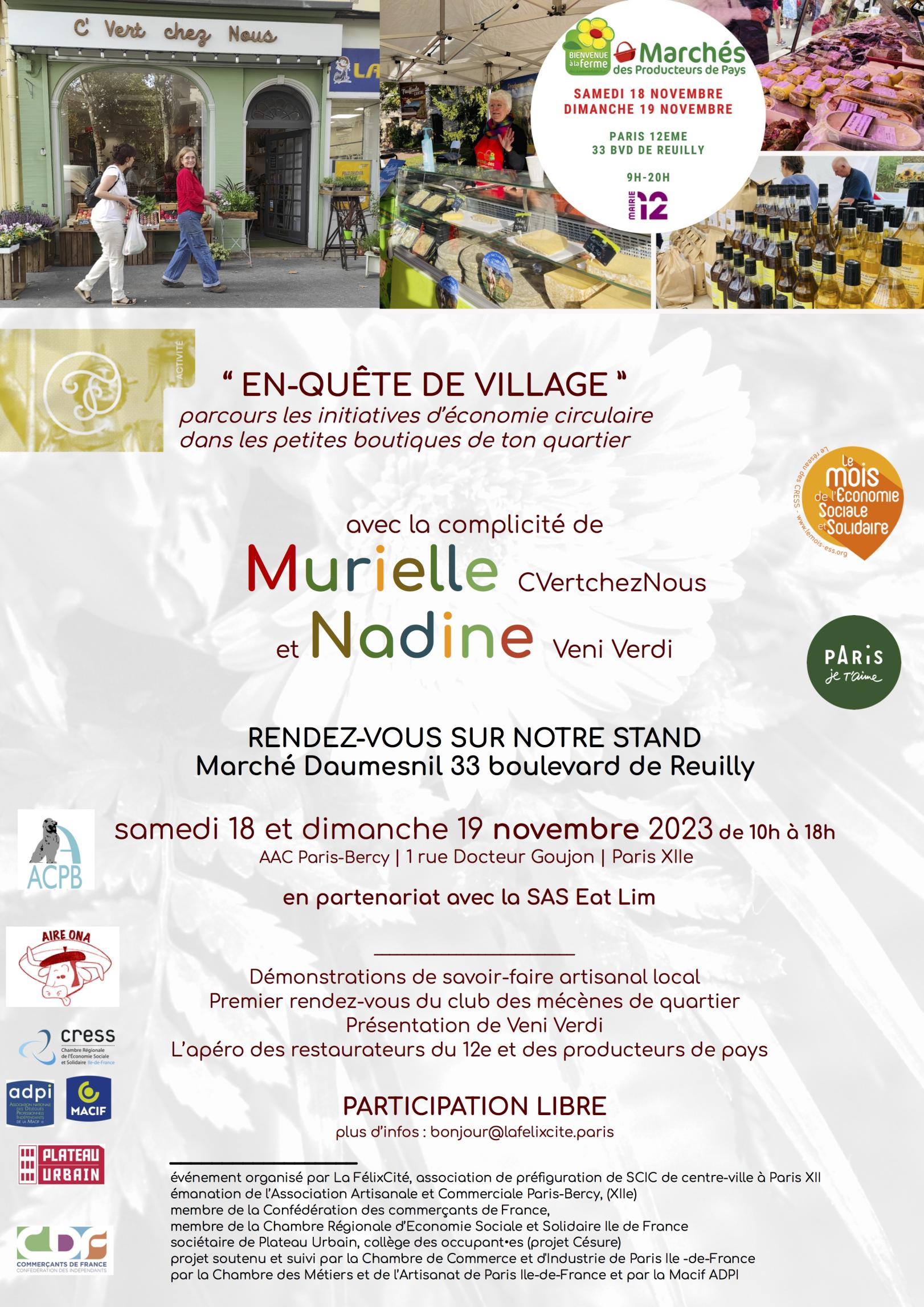 EN-QUETE DE QUARTIER parcours les initiatives d’économie circulaire des boutiques de ton quartier