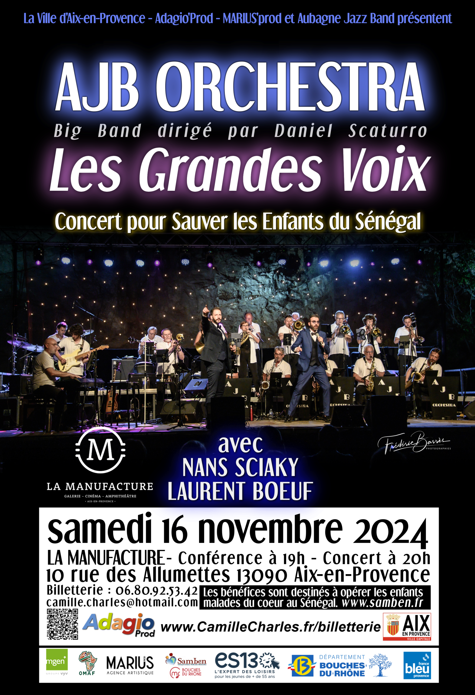 concert Les Grandes Voix pour sauver les enfants malades du Sénégal AJB ORCHESTRA Les Grandes Voix