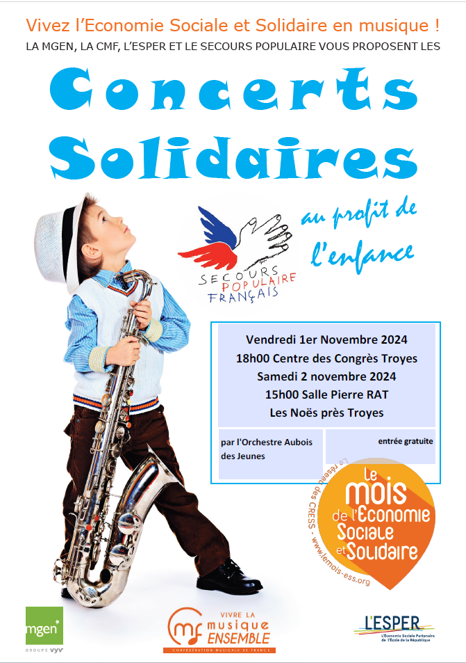 concert solidaire au profit de l'enfance à TROYES Concerts solidaires au profil de l'enfance