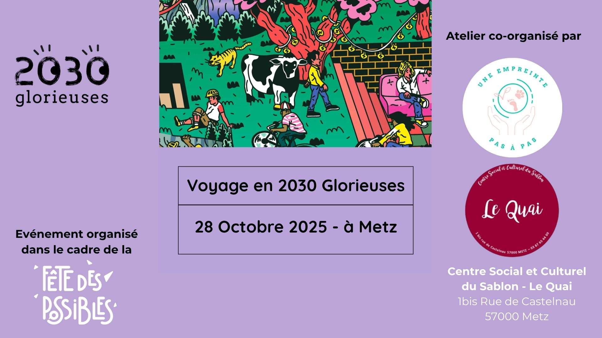 Voyage en 2030 Glorieuses visuel atelier du 28 octobre "2030 Glorieuses"