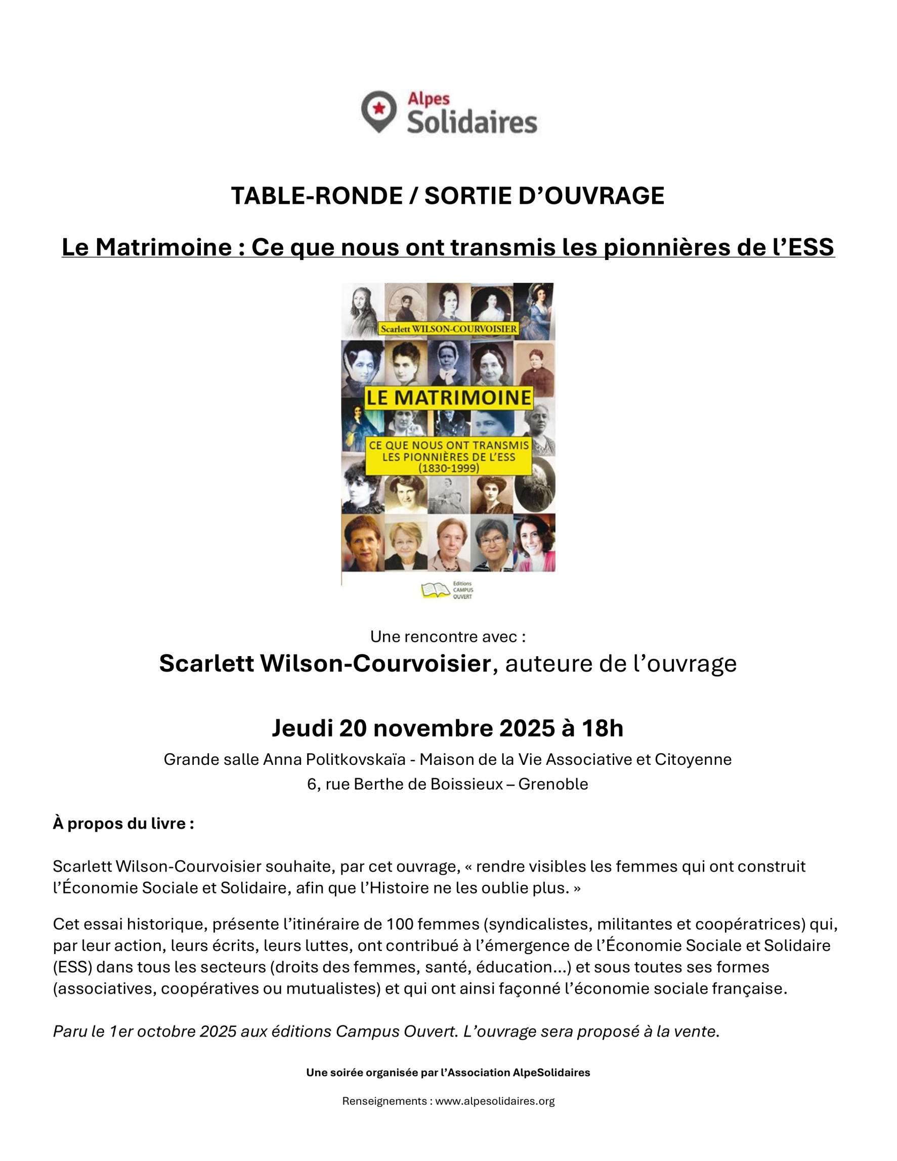 Affiche Le Matrimoine de l'ESS