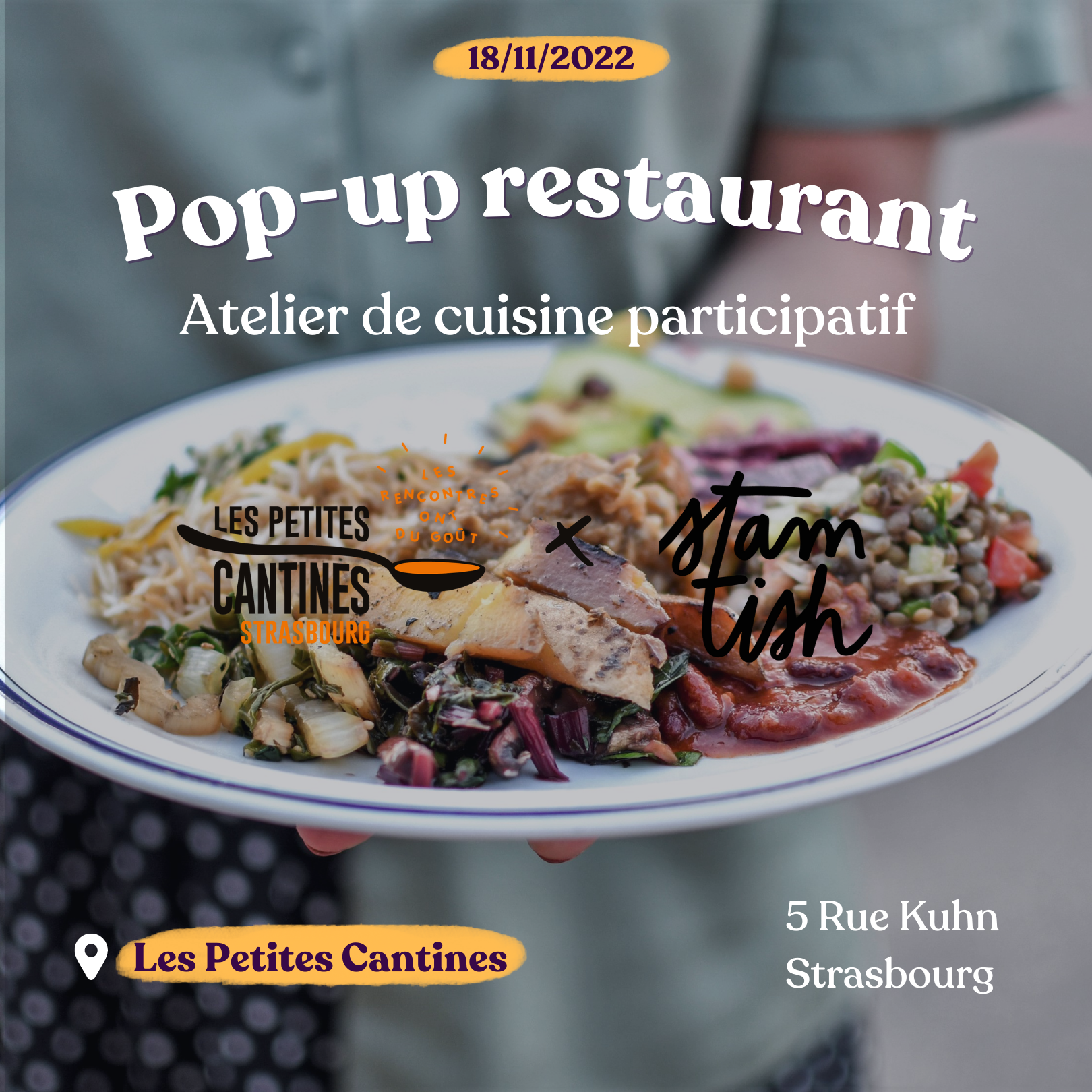 Pop-Up restaurant : Atelier de cuisine participatif, Les Petites Cantines x Stamtish Pop-Up restaurant : Atelier de cuisine participatif, Les Petites Cantines x Stamtish