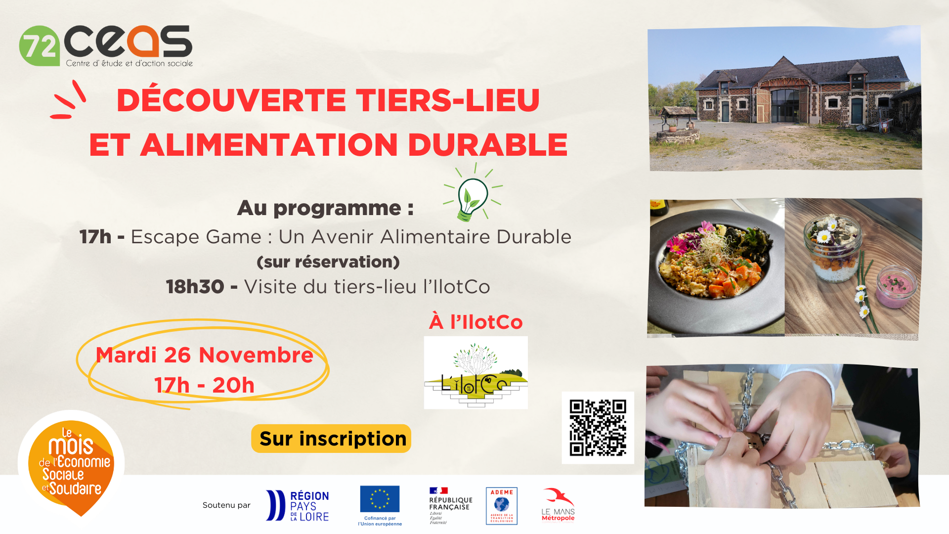 Soirée tiers-lieu et alimentation durable Soirée tiers-lieu et alimentation durable
