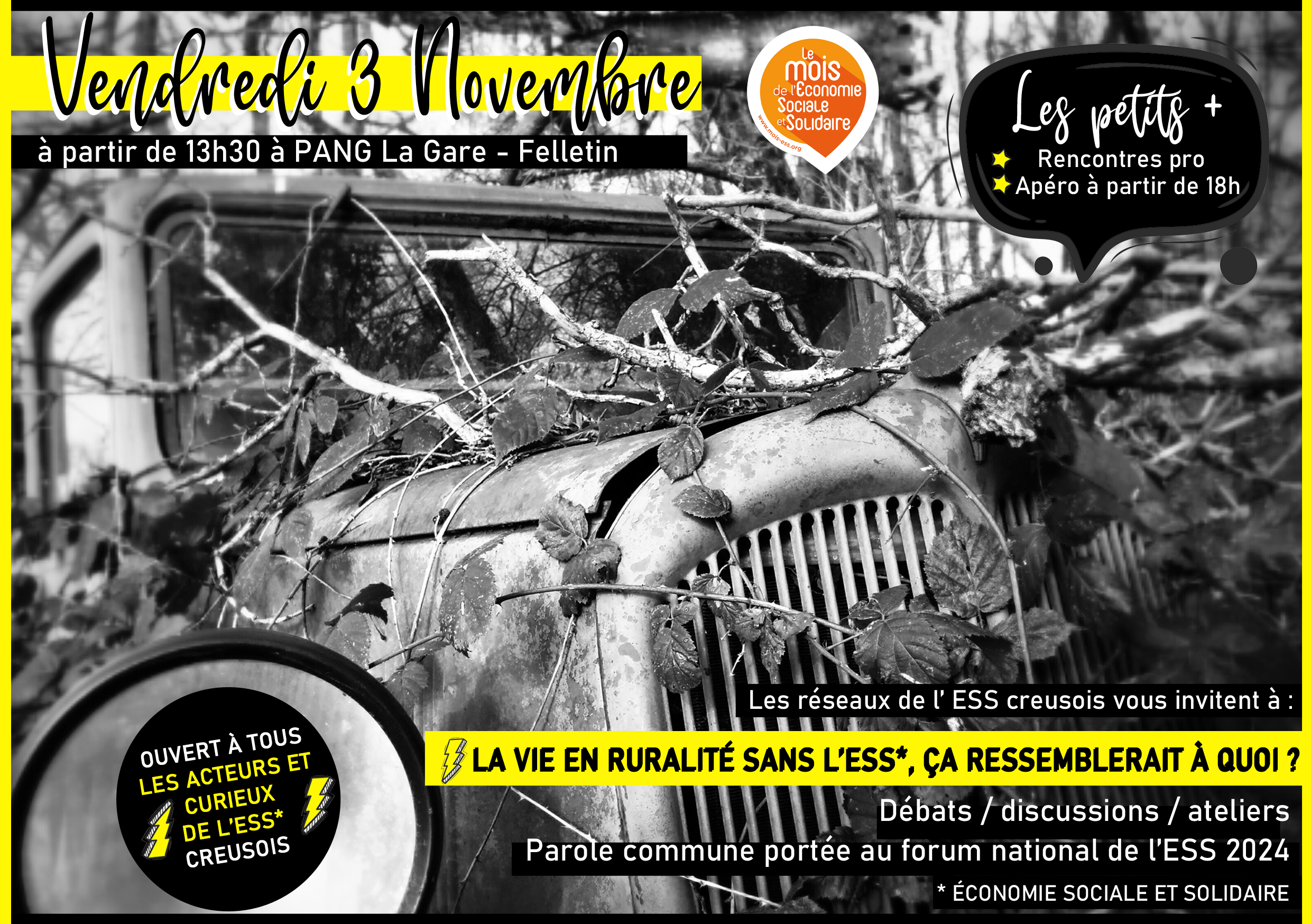 Affiche "La vie en ruralité sans l'ESS ..."