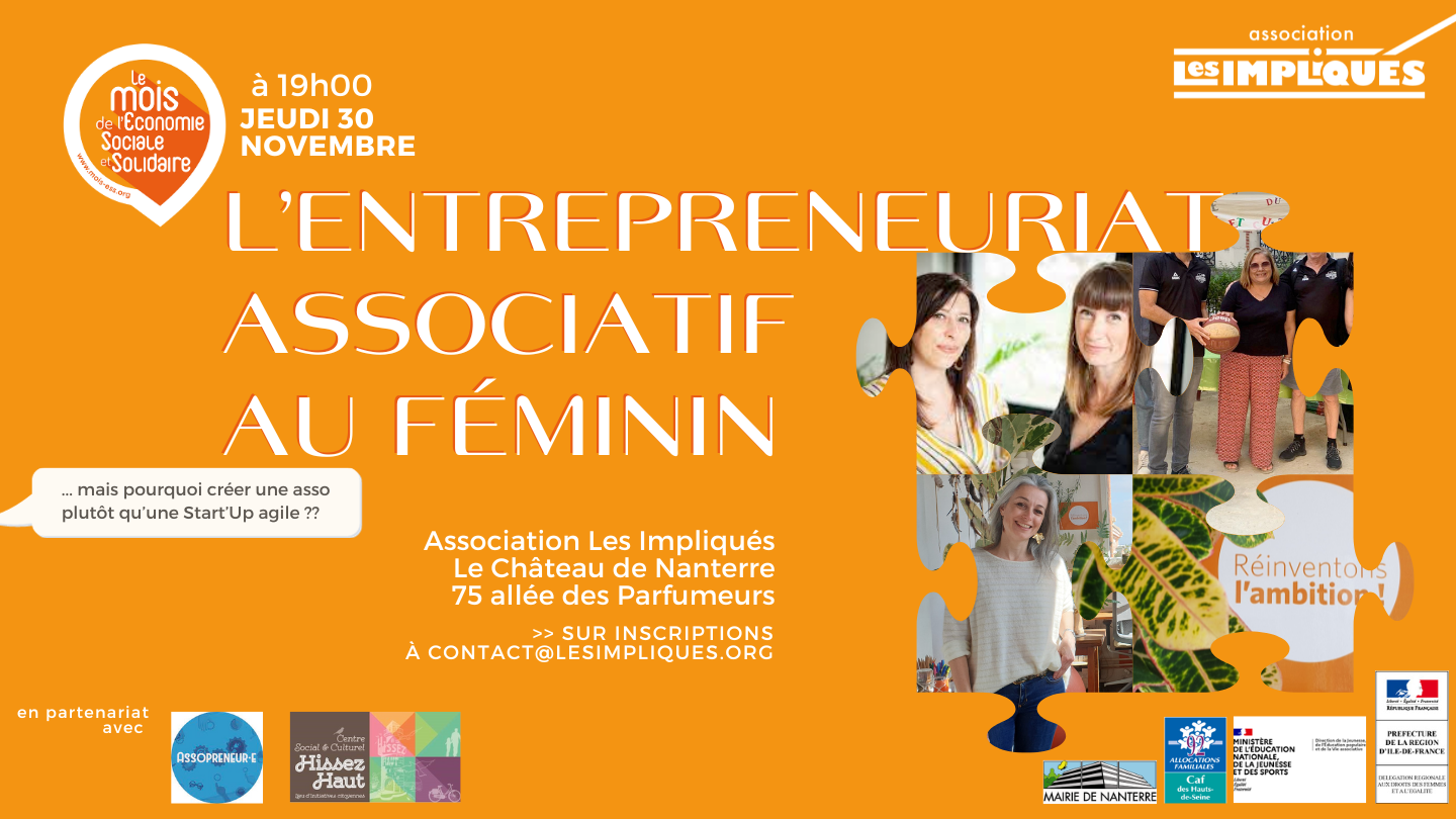 soirée jeudi 30 novembre 2023 association Les Impliqués - Assopreneur.e - Hissez-Haut