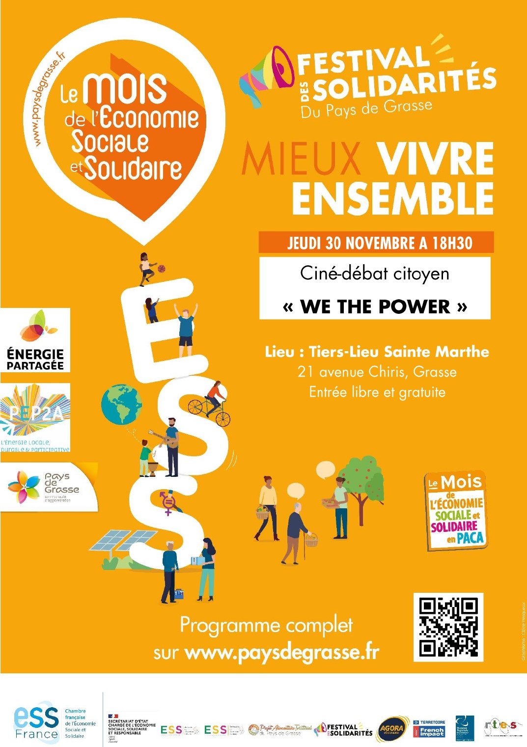 Jeudi 30 novembre 2023 à 18h30 | Ciné-débat citoyen à Grasse