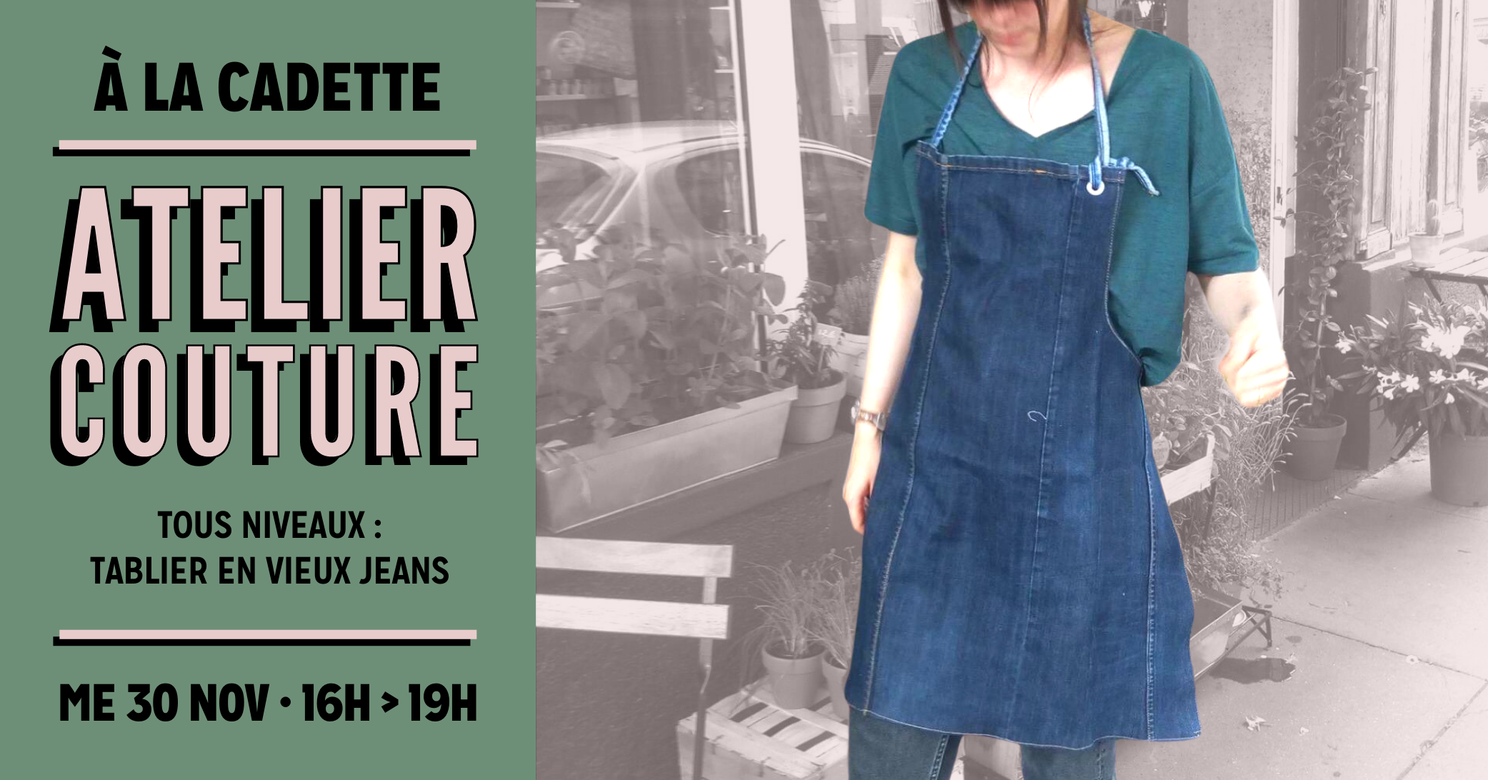 ATELIER COUTURE débutant·e·s Tablier en jean à La Cadette