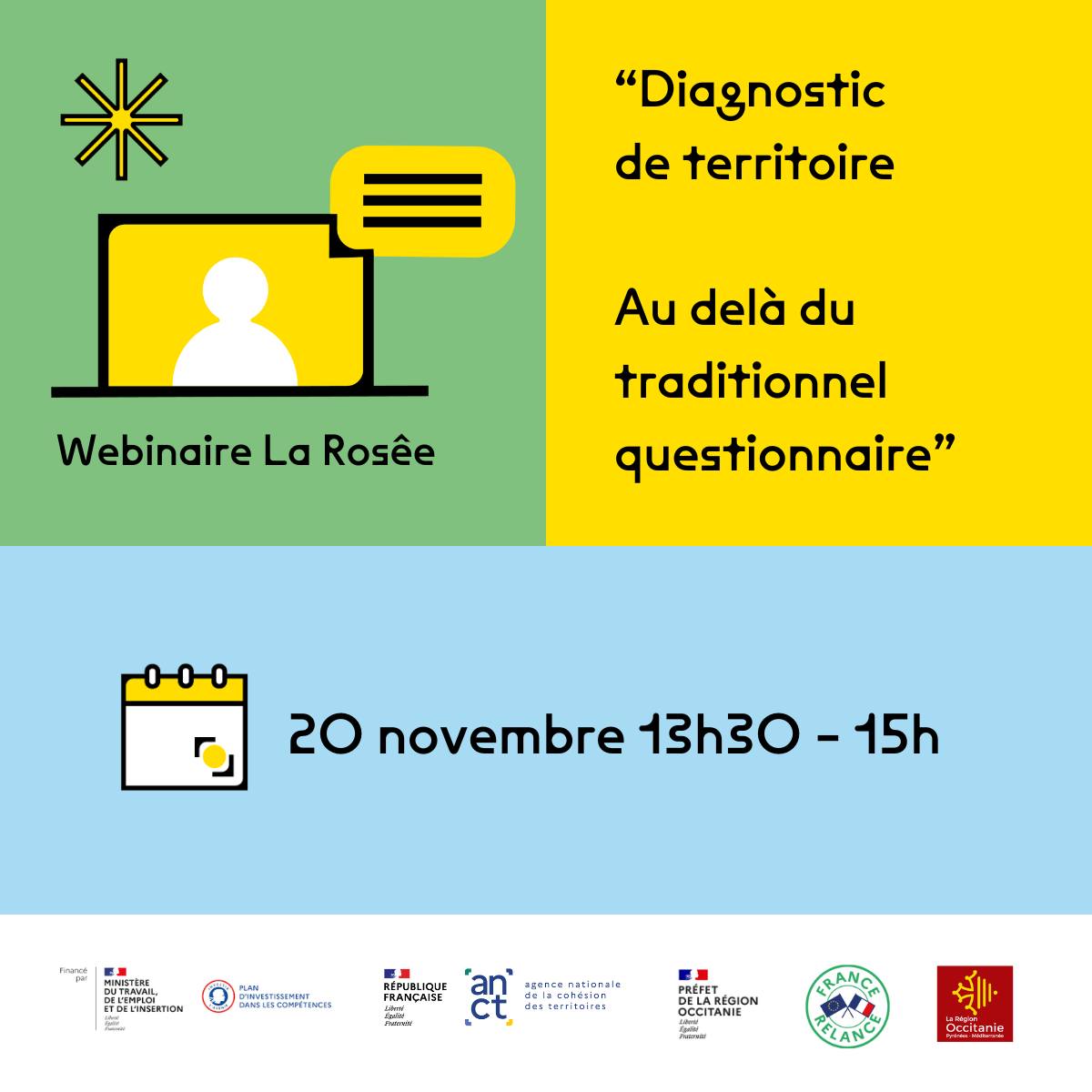 WEBINAIRE D’ÉCHANGE ENTRE PAIRS : Diagnostic de territoire - Au delà du traditionnel questionnaire - le 20 novembre à 13h30