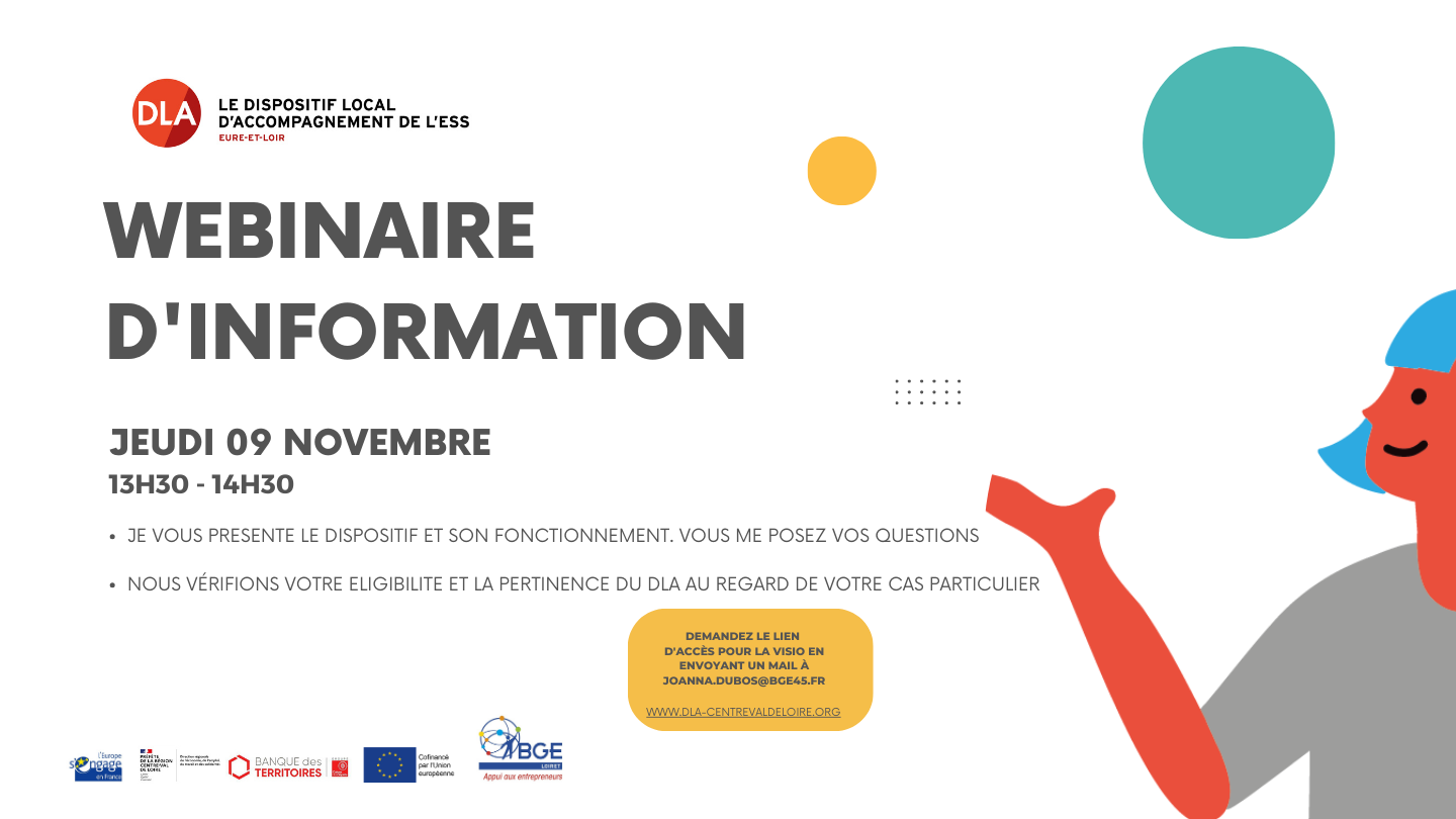 WEBINAIRE D'INFORMATION - A destination des structures adaptées implantées en Eure-et-Loir