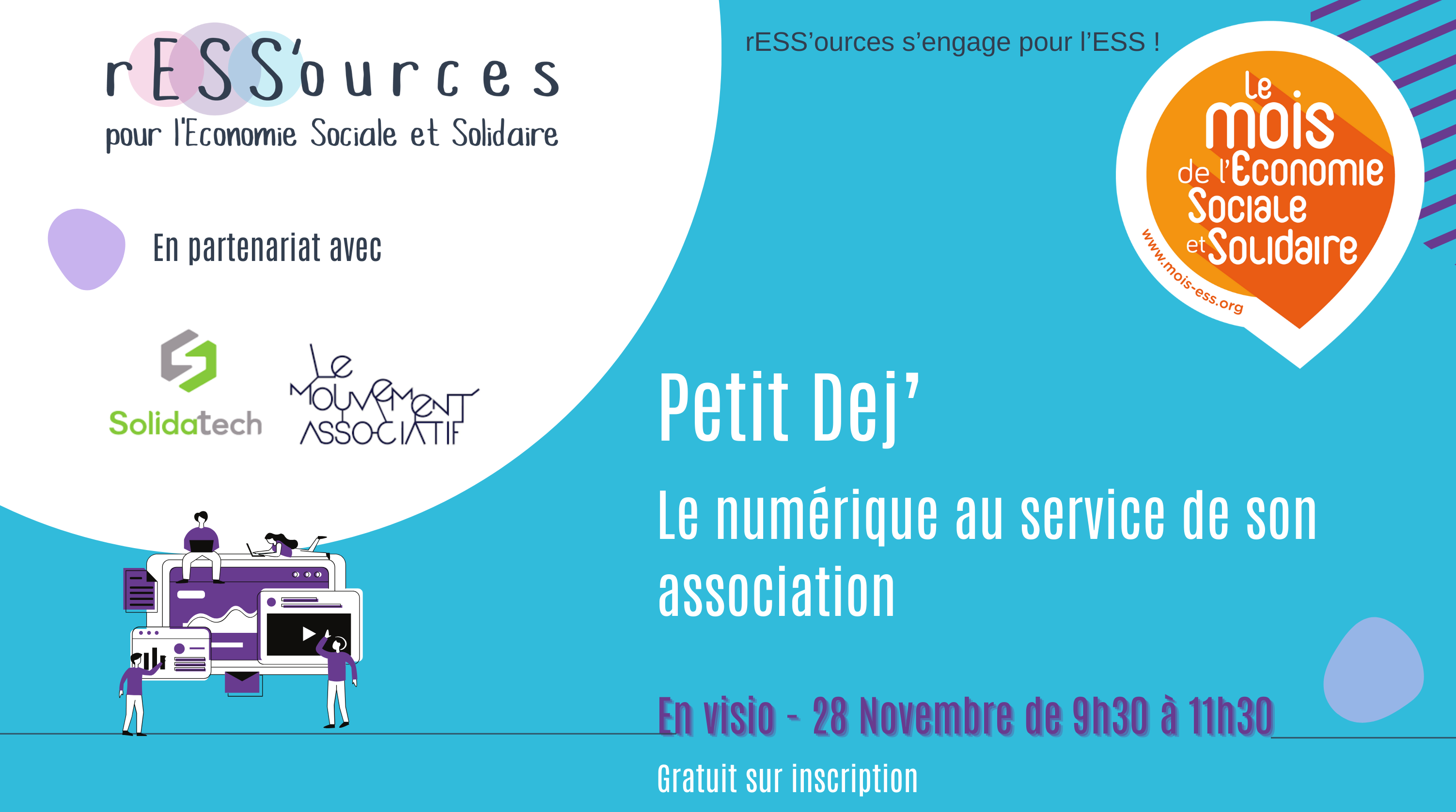 Petit Dej' "Le numérique au service de son association" Petit Dej' "Le numérique au service de son association"