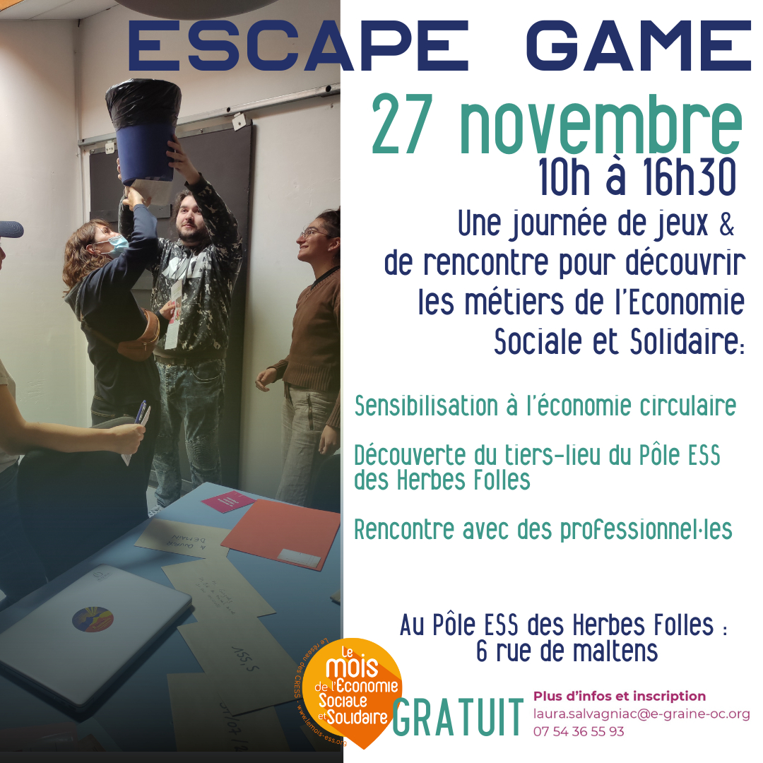 Escape game au Herbes Folles Escape game aux Herbes Folles - 27 novembre