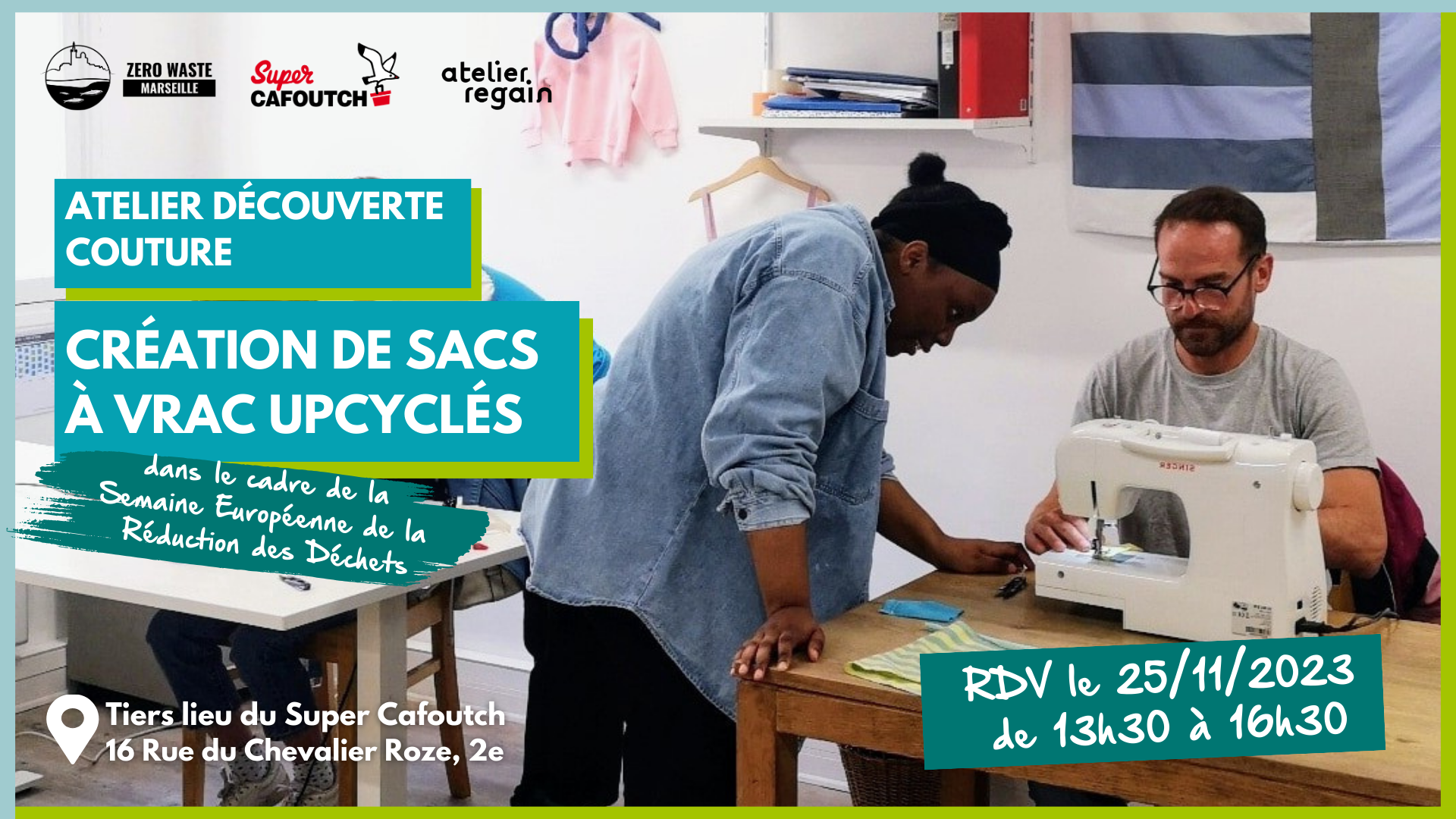 Atelier découverte couture - confection de sacs à vrac Atelier découverte couture - confection de sacs à vrac