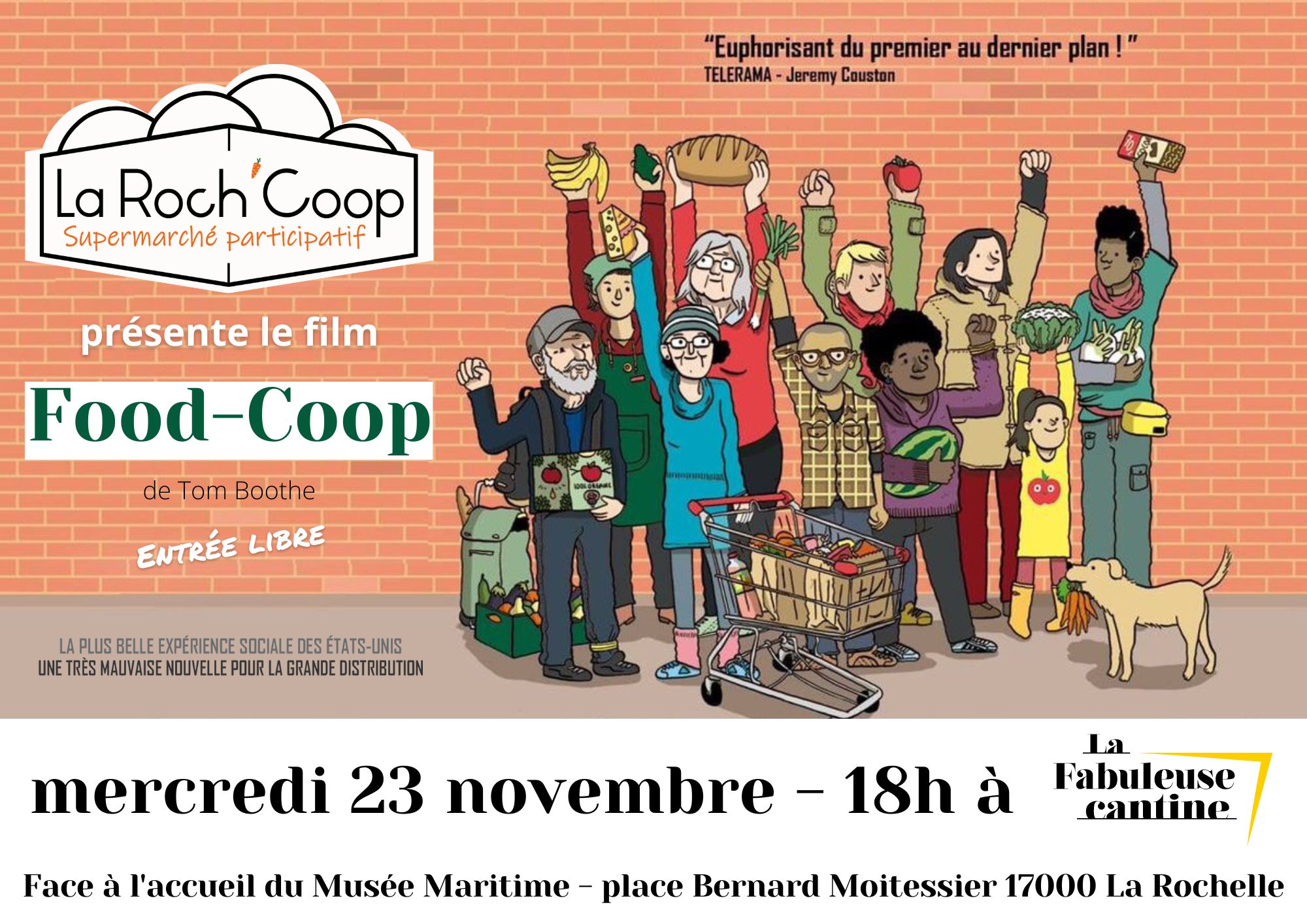 affiche projection Food-Coop affiche projection Food-Coop