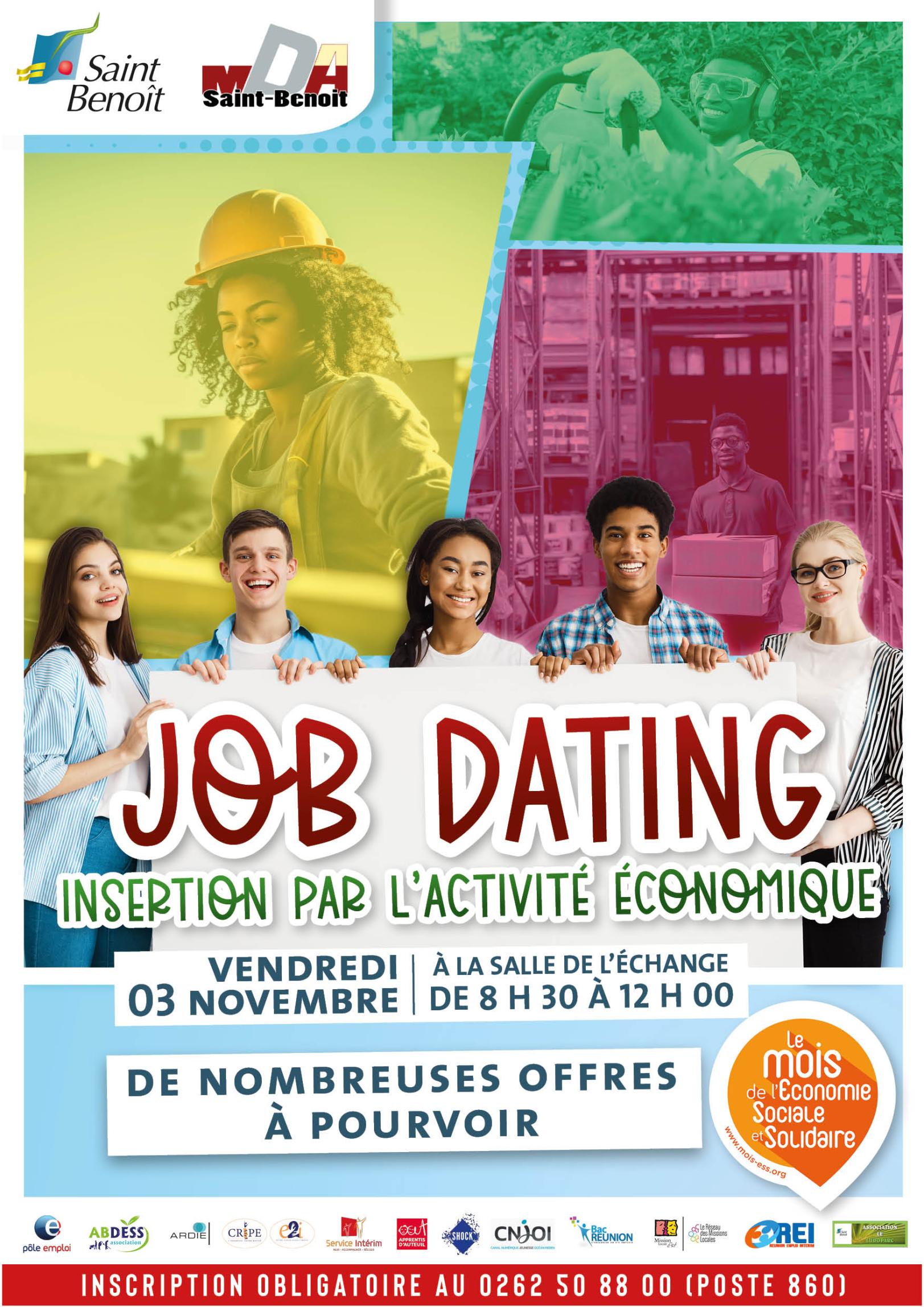 JOB DATING IAE JOB DATING IAE le 03 novembre 2023 à Saint-Benoît - Informations au 0262 50 88 00 poste 860