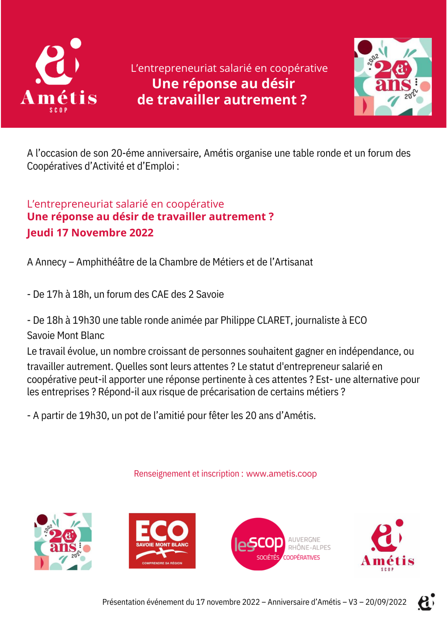 20 ANS AMETIS