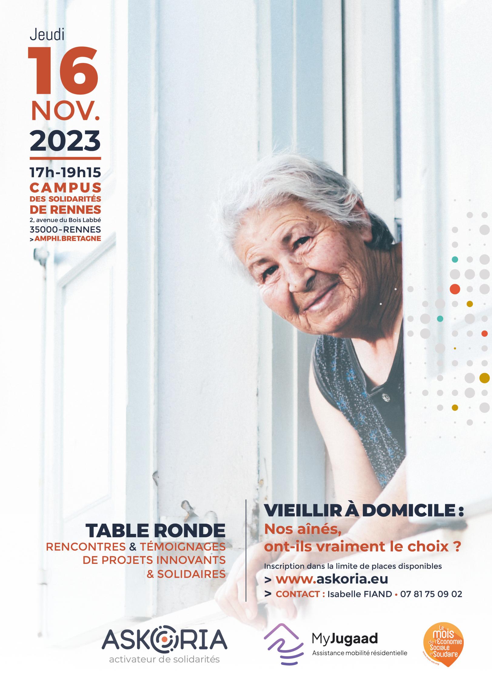Vieillir à domicile, nos aînés ont-ils vraiment le choix ? Que signifie vraiment vieillir chez soi ? Qu’est-ce que ce « choix » engendre ? Nous partagerons ces questionnements lors de la table ronde en présence d’acteurs concernés.