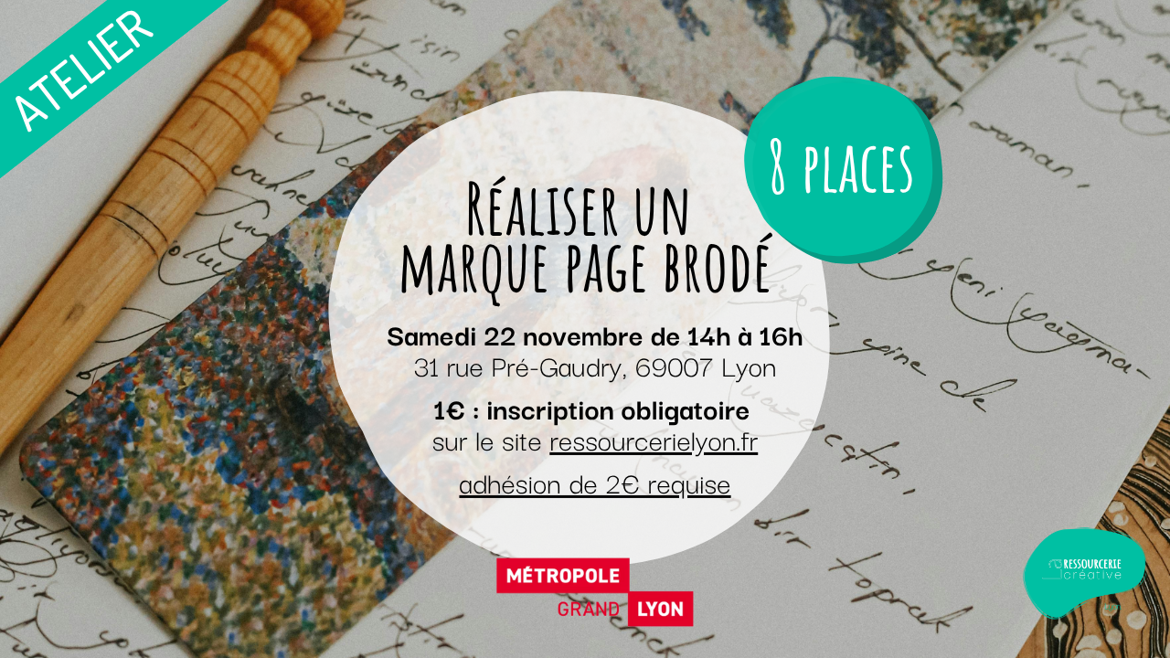 Réaliser un marque page brodé