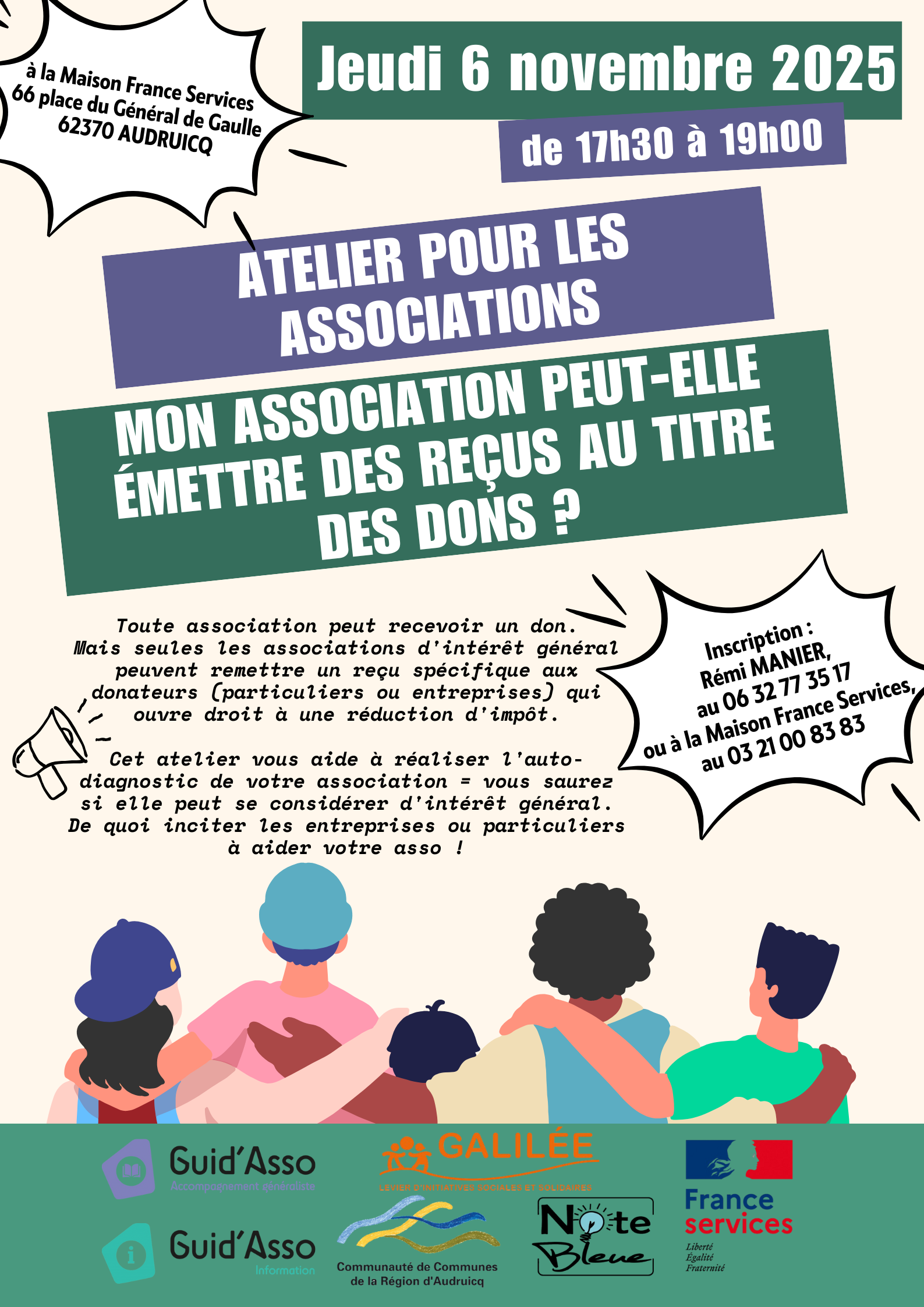 Mon asso peut-elle émettre des reçus fiscaux pour les dons ? visuel réunion