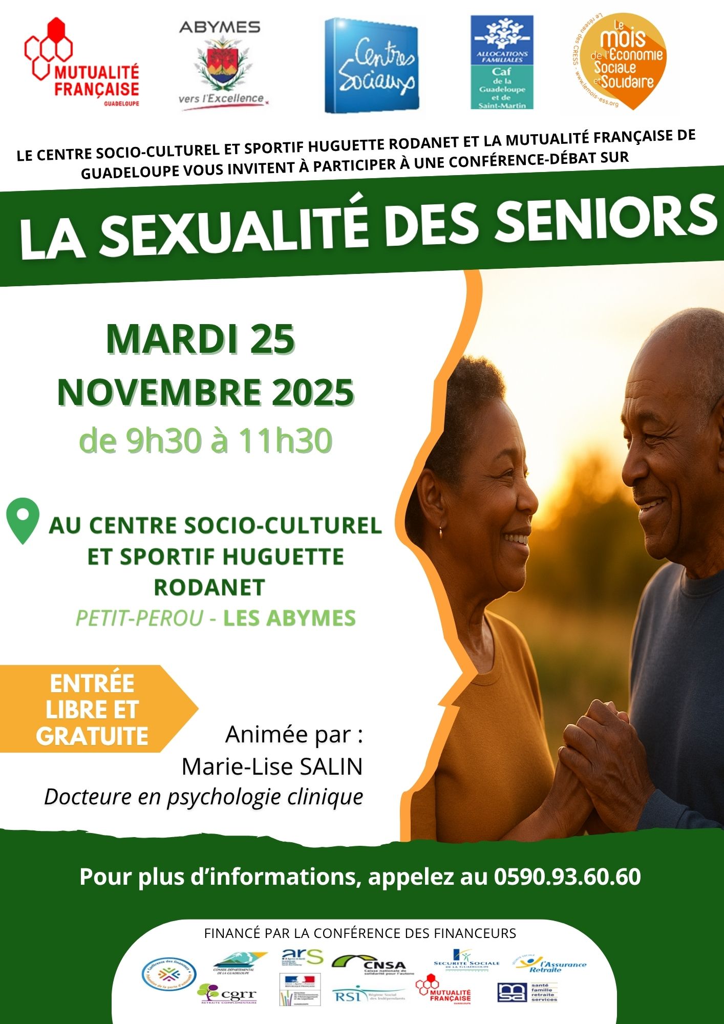 Affiche Conférence-débat "la sexualité des seniors"- 25 11 2025