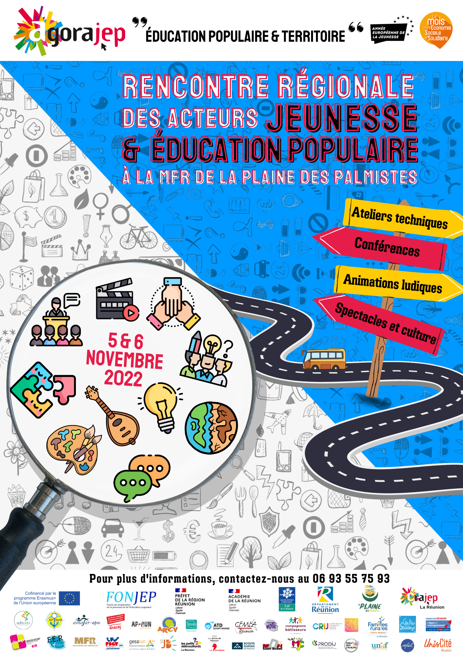Affiche AGORAJEP 2022 - CRAJEP Réunion
