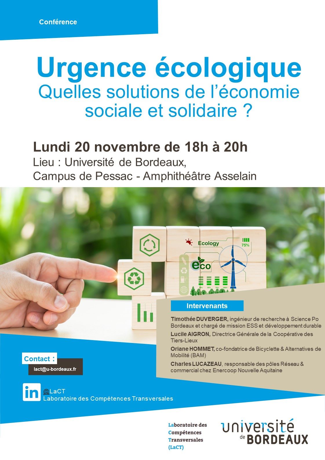 Conférence - Urgence écologique : quelles solutions de l'économie sociale et solidaire ? Urgence écologique : quelles solutions de l'économie sociale et solidaire ?