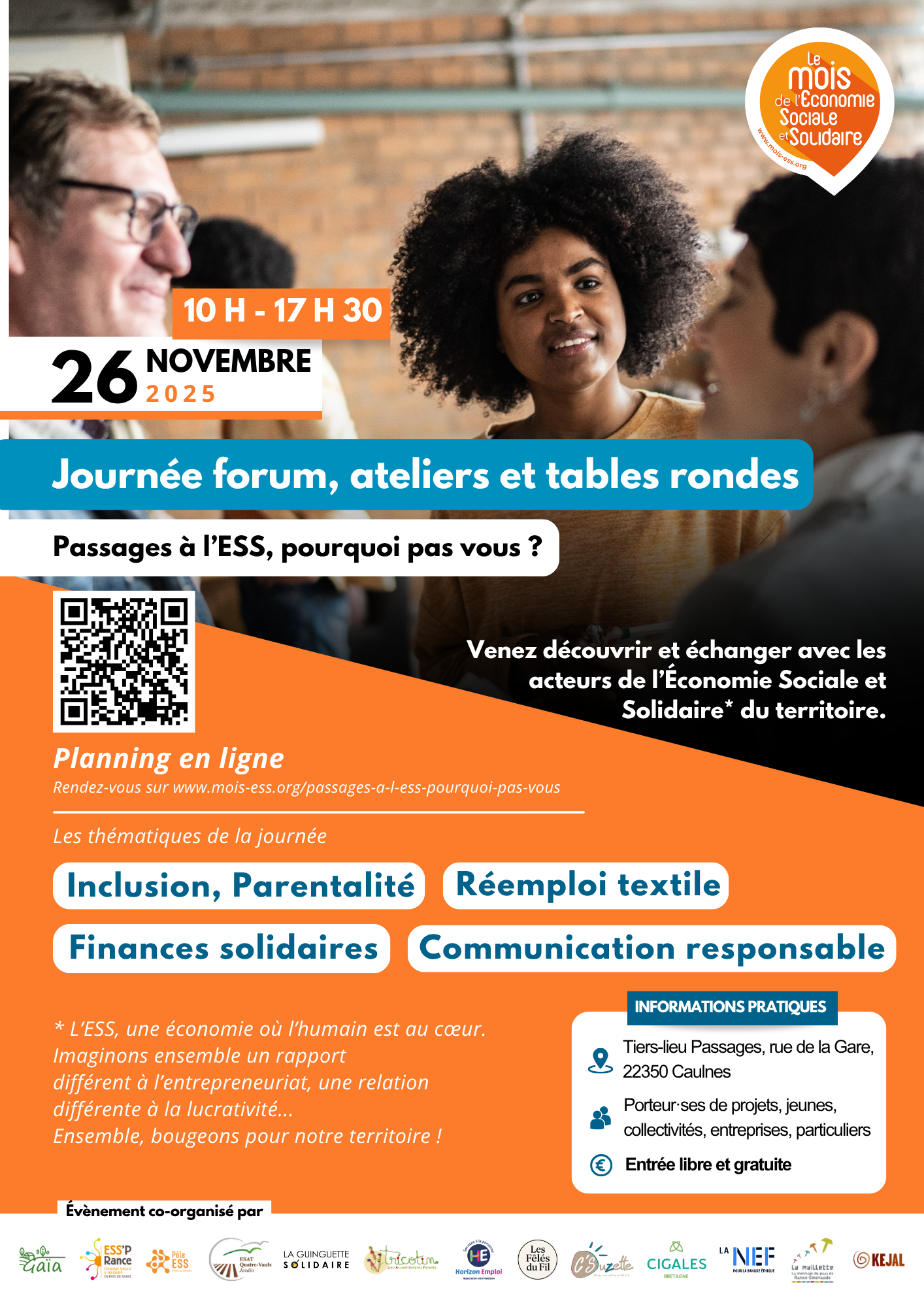 Affiche de l'événement "Passages à l'ESS, pourquoi pas vous ?"