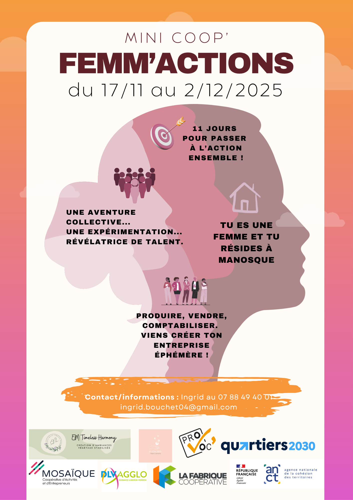 Affiche Mini Coop' Femm'Actions