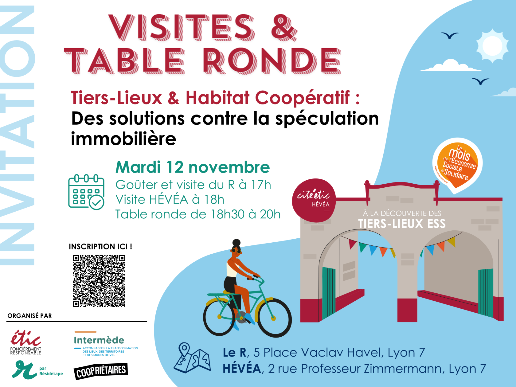 Affiche visite et table ronde HEVEA, cité ETIC Affiche visite et table ronde HEVEA, cité ETIC