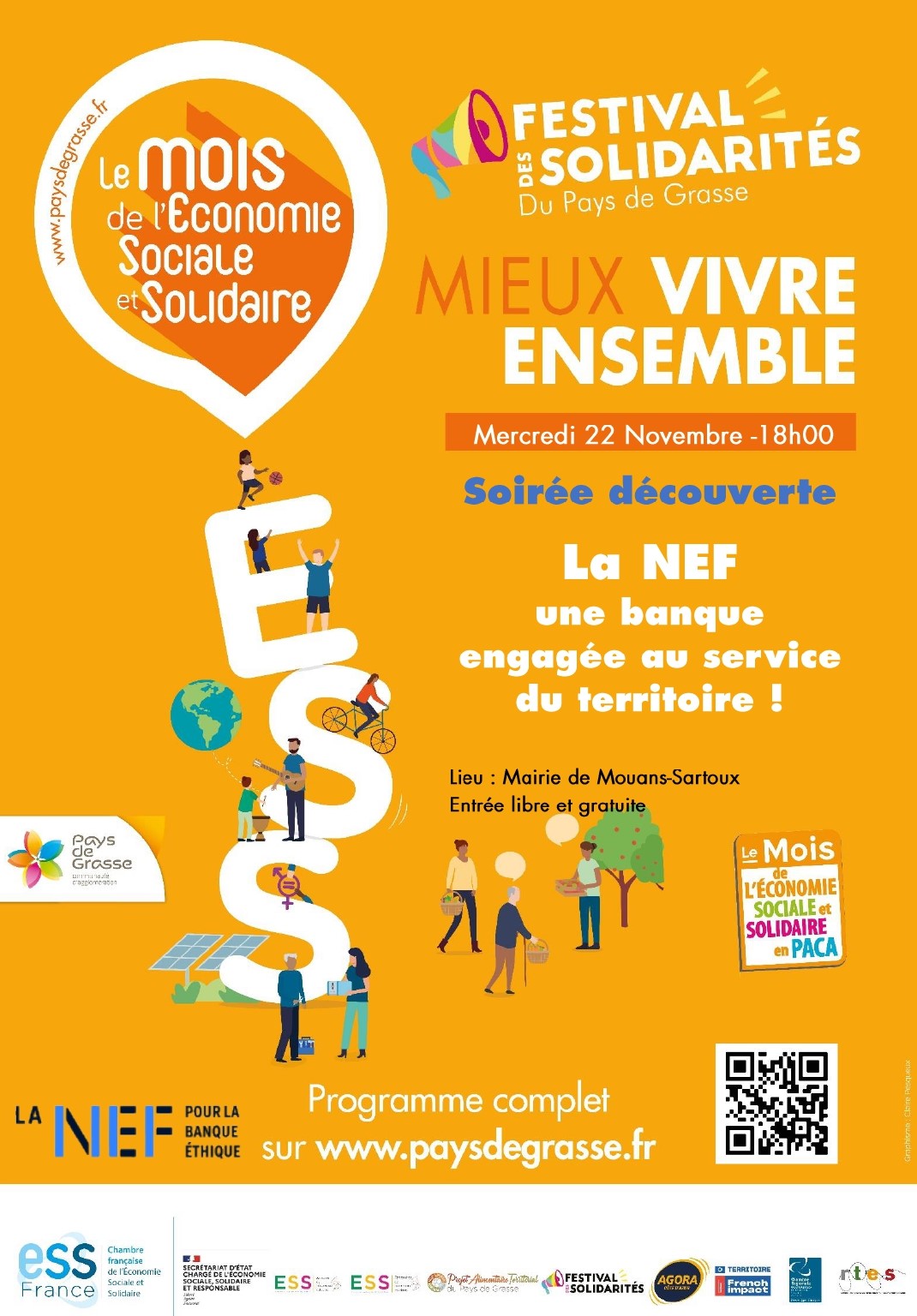 Soirée découverte : La NEF, une banque engagée au service du territoire Mercredi 22 novembre - 18h - Soirée découverte : La NEF, banque éthique - Mouans-Sartoux