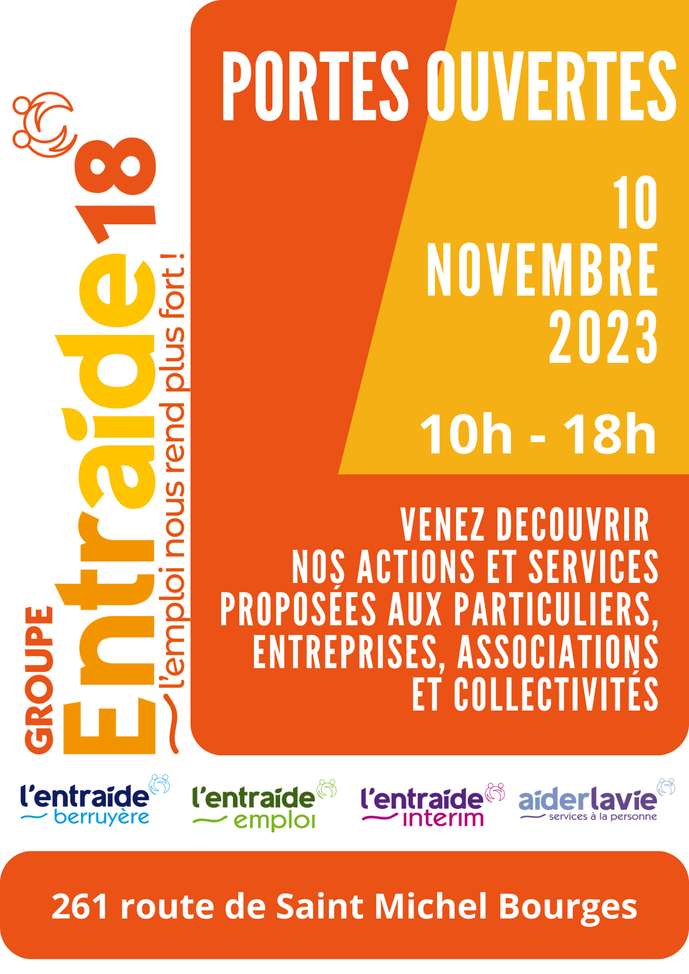A la découverte de nos actions et services Le Groupe Entraide 18 ouvre ses portes
