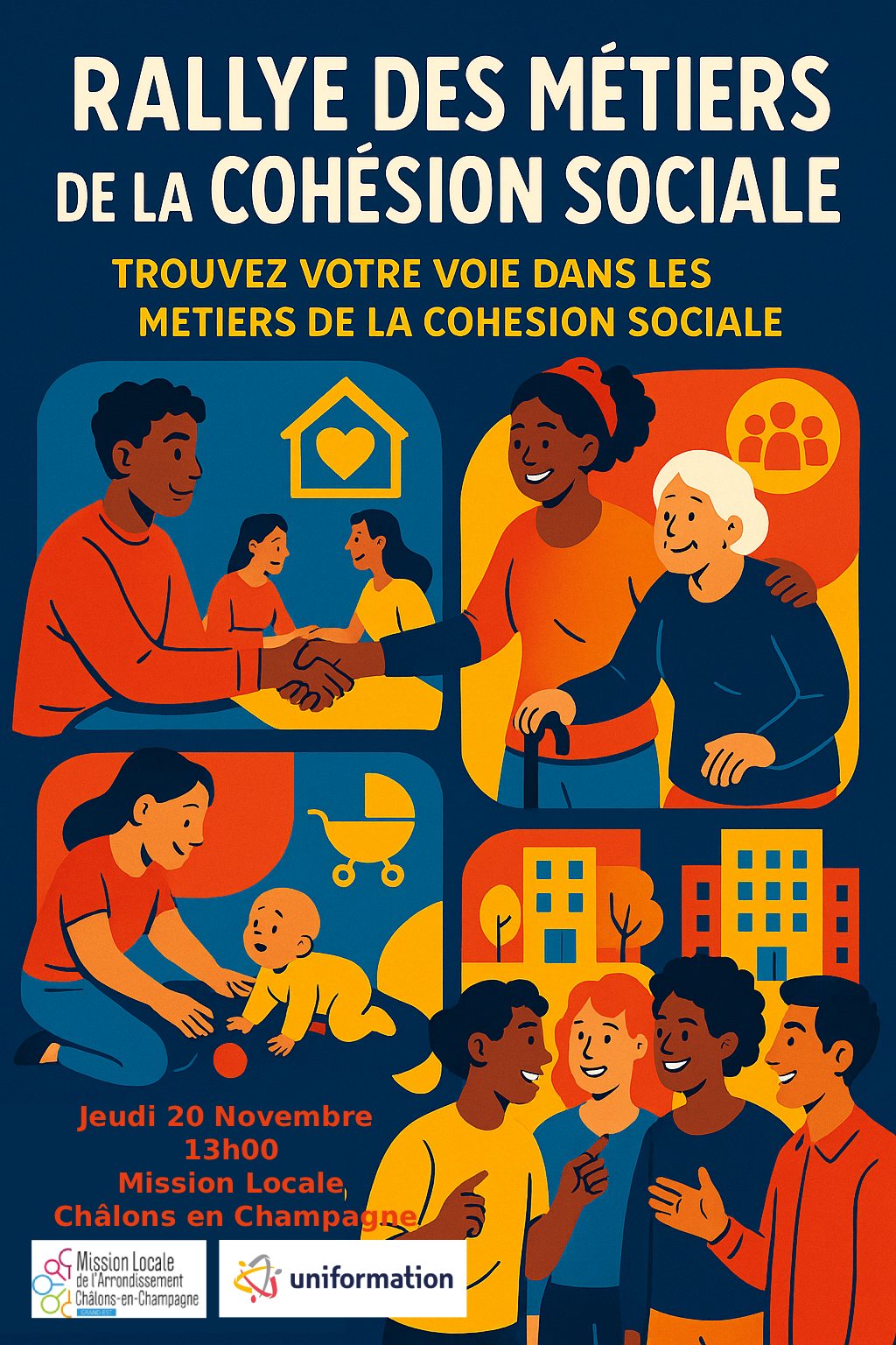 Rallye des métiers de la cohésion sociale Trouve ta voie dans les métiers de la cohésion sociale