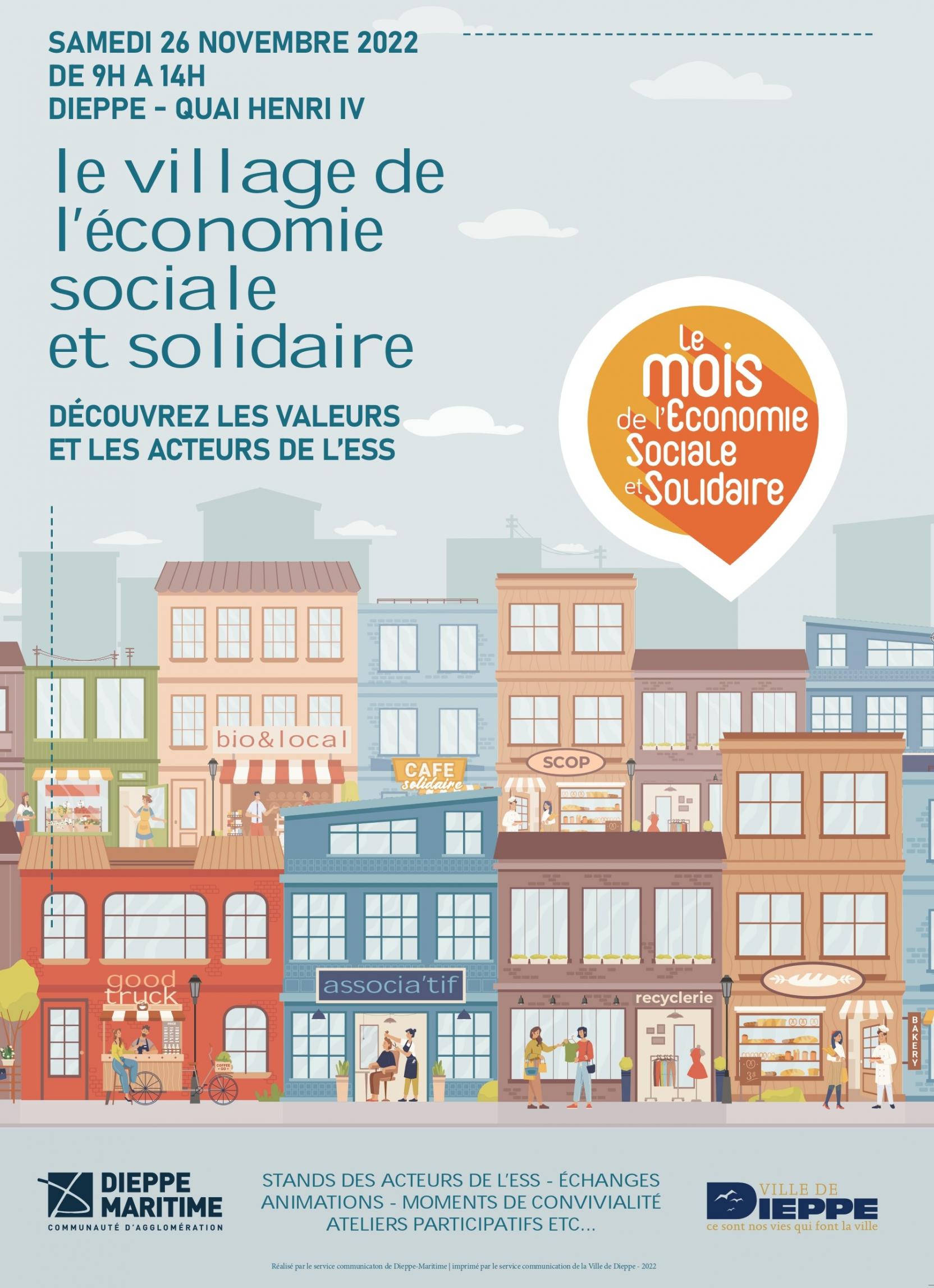 VILLAGE DE L'ESS Ce mois de novembre est marqué par l’évènement du village de l’ESS sur le quai Henri IV. L’objectif de cette rencontre est de pouvoir aller vers le public et apporter un éclairage sur le monde de l’ESS. Le village de l’ESS permet entre autres au public d’obtenir des informations sur les actions mises en place au sein du territoire, mais également échanger avec les acteurs nationaux et locaux. L’échange et le partage sont au cœur de cette journée d’action. Des stands, ainsi que des ateliers et une animation