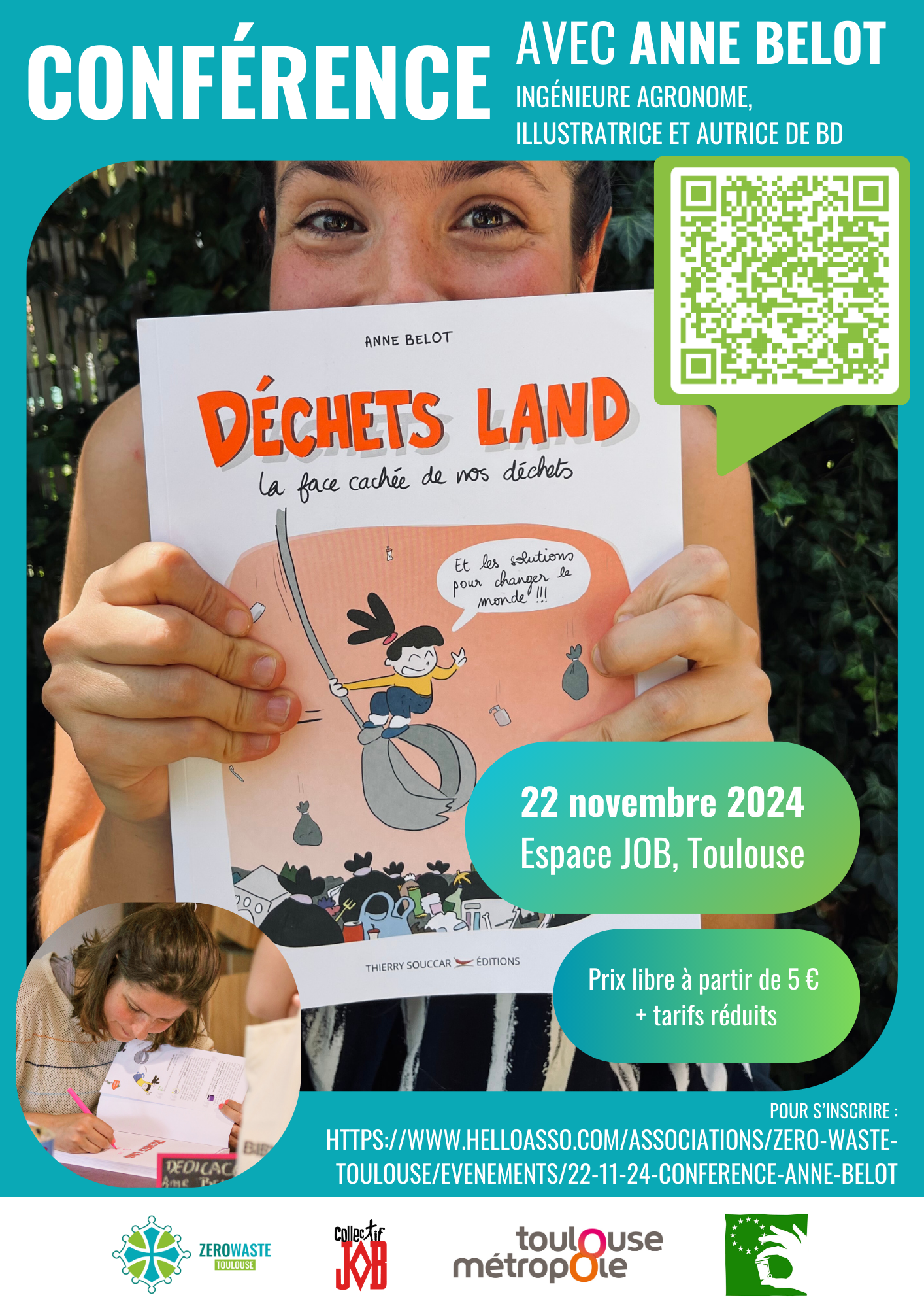 Affiche de la conférence illustrée animée par Anne Belot Affiche de la conférence illustrée animée par Anne Belot