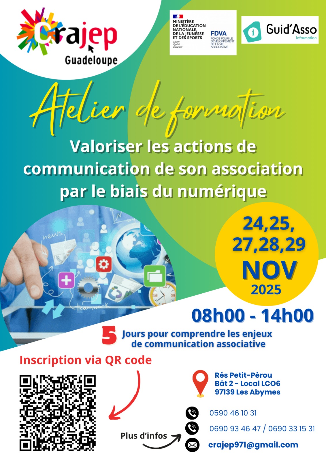  Atelier de formation "Valoriser les actions de communication de son association par le biais du numérique"