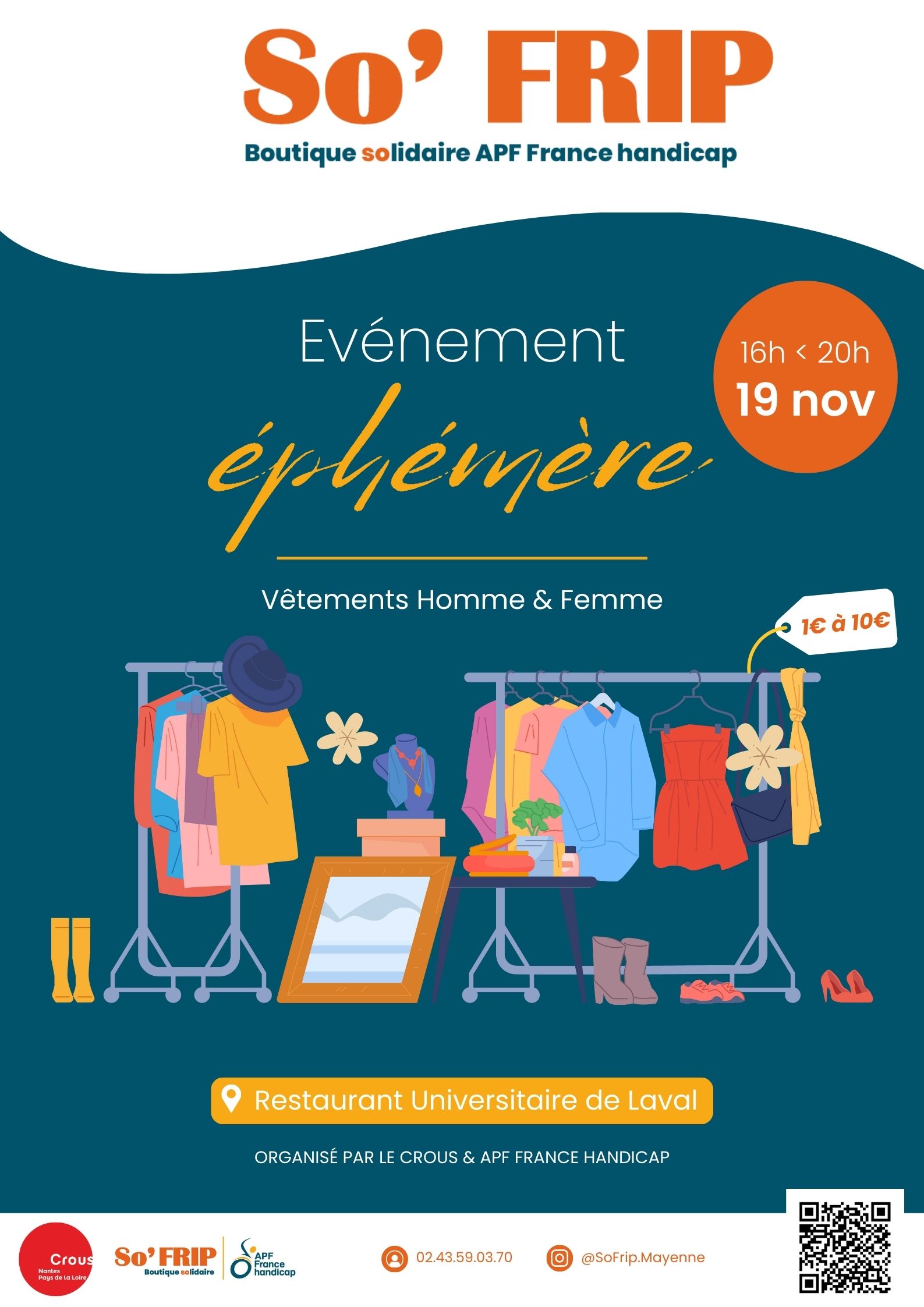 Friperie éphémère So'FRIP par APF France handicap Friperie éphémère So'FRIP par APF France handicap